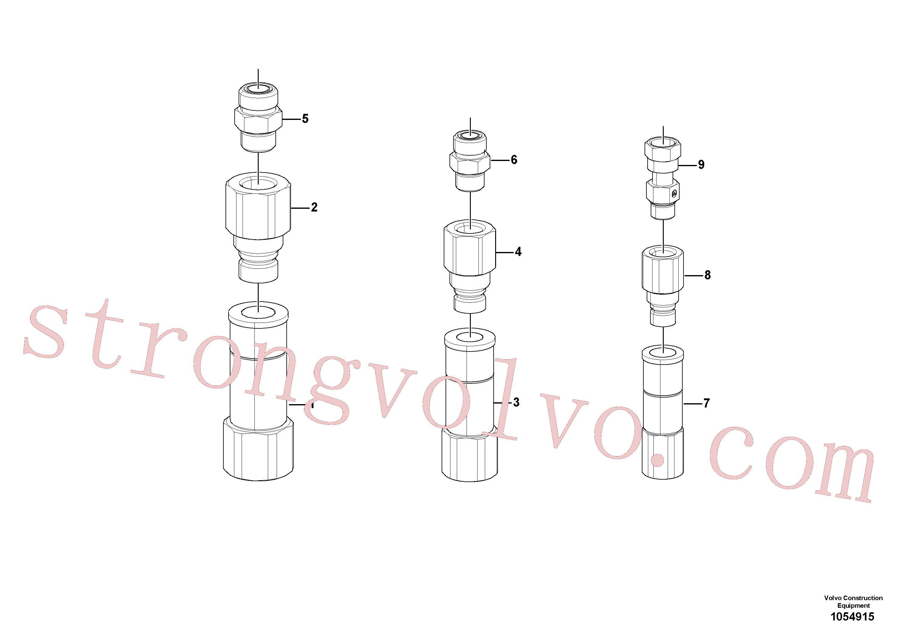 VOE937281 Volvo Kit de acoplamento (acessórios)(1054915 Montagem)