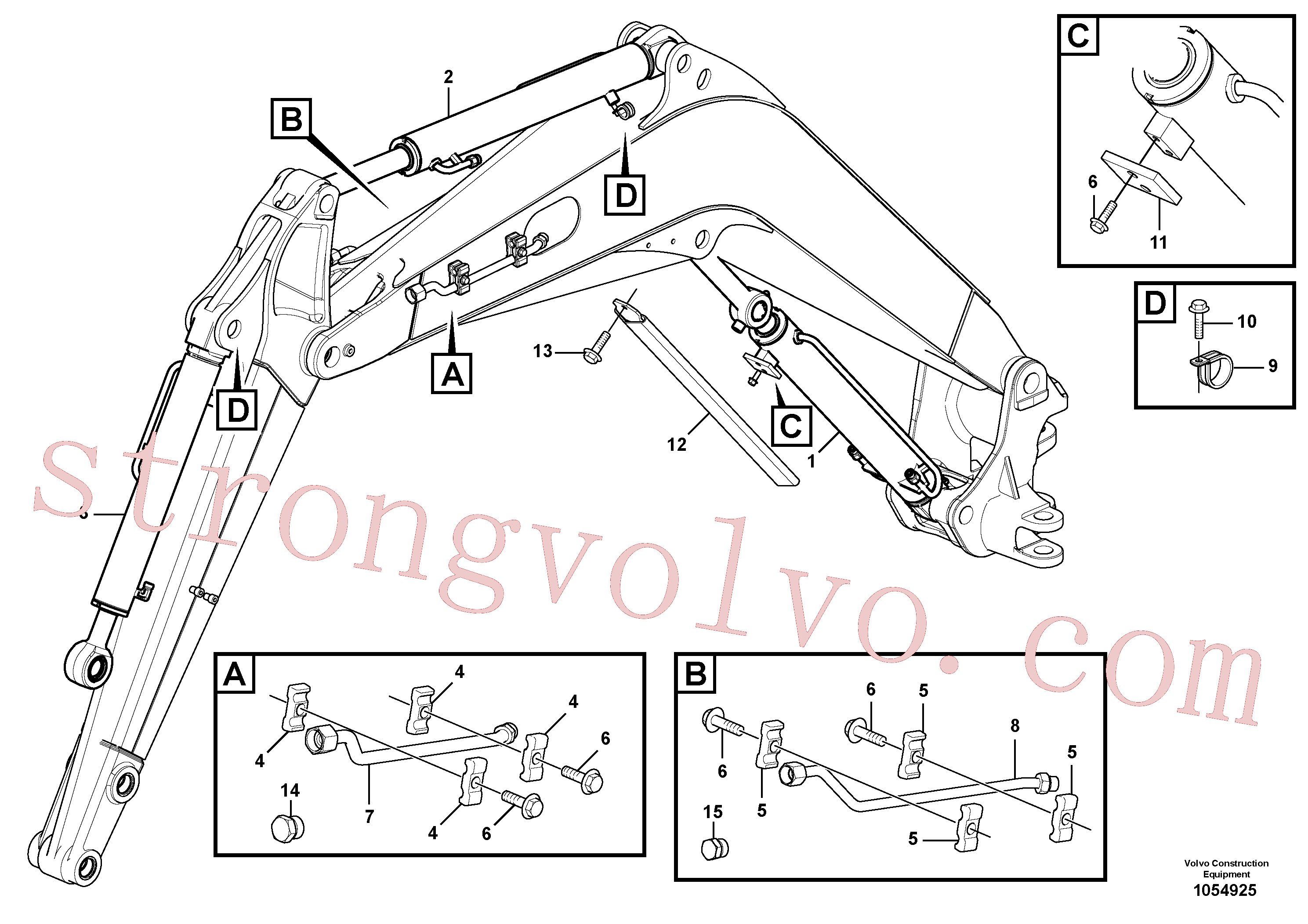 China Made VOE15611297 Placa proteção Volvo Acessórios para escavadeira