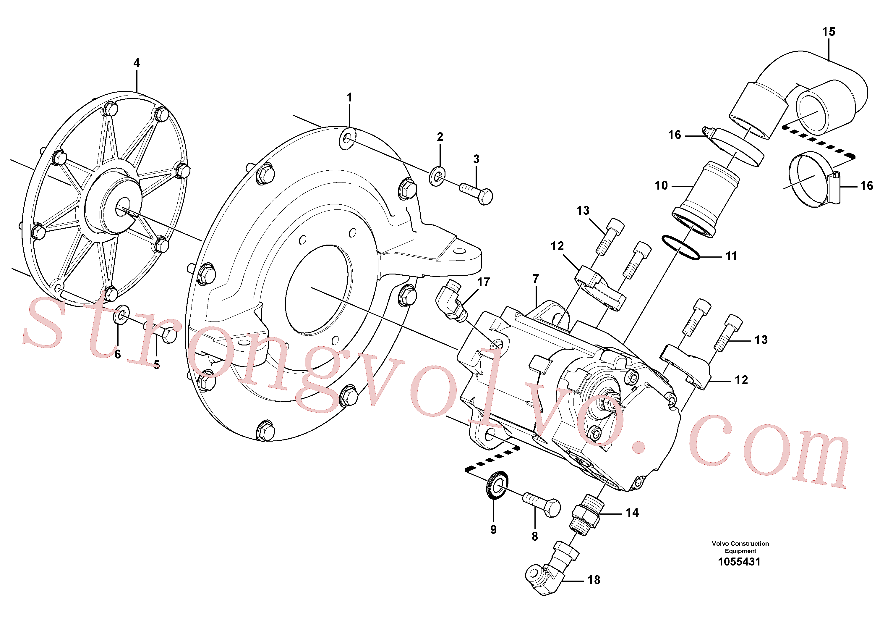 VOE11802747 Volvo Bomba hidráulica com acessórios(1055431 Montagem)