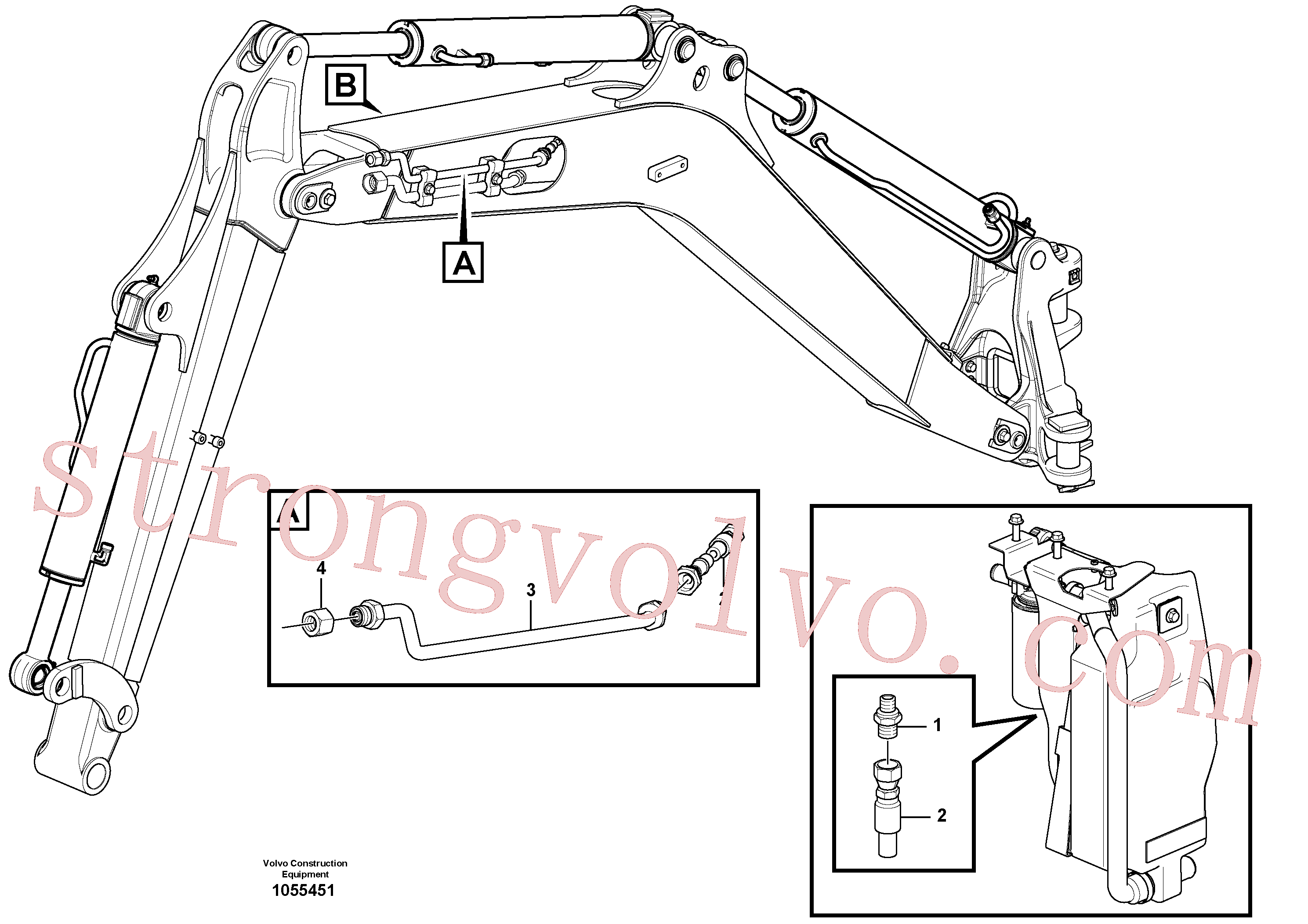 Atacado VOE15621696 Tubo Volvo escavadeira
