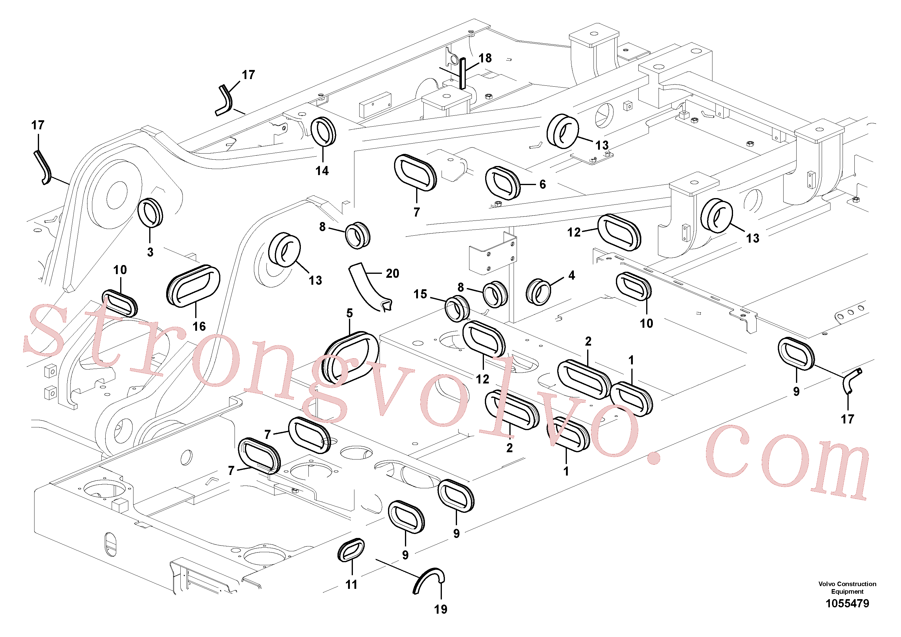 SA1125-01740 Volvo Quadro superior(1055479 Montagem)