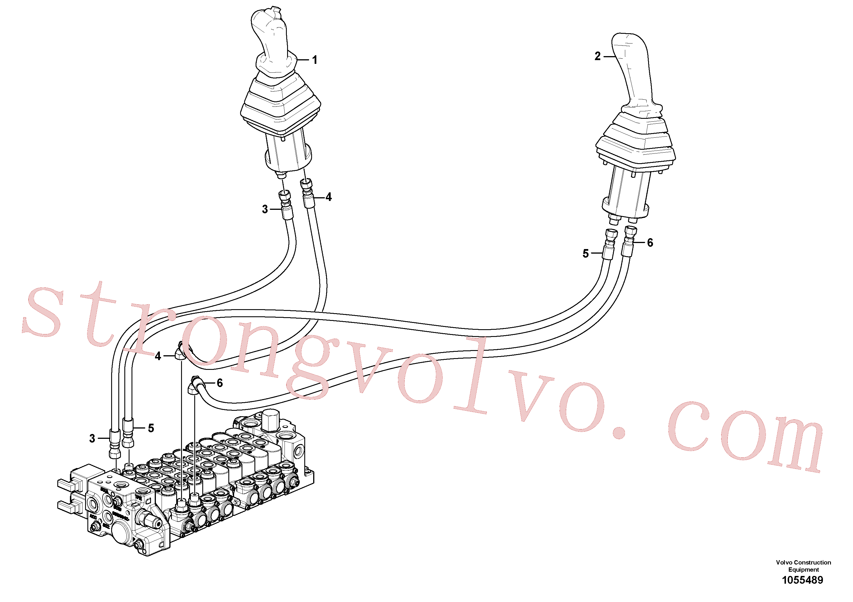 VOE936816 Volvo Circuito hidráulico (baixa pressão)(1055489 Montagem)