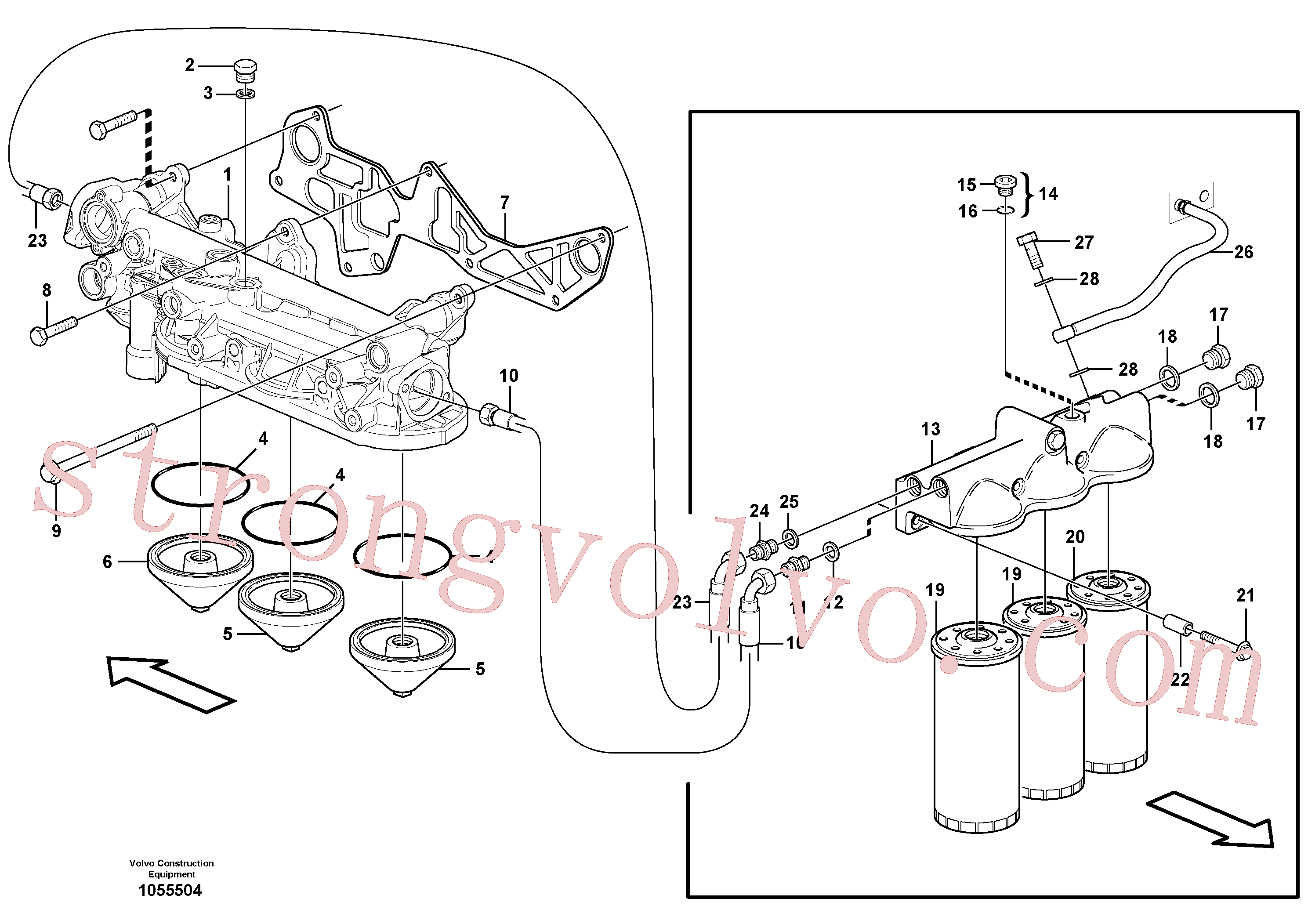 China Made VOE968609 Bujão Volvo Acessórios para escavadeira