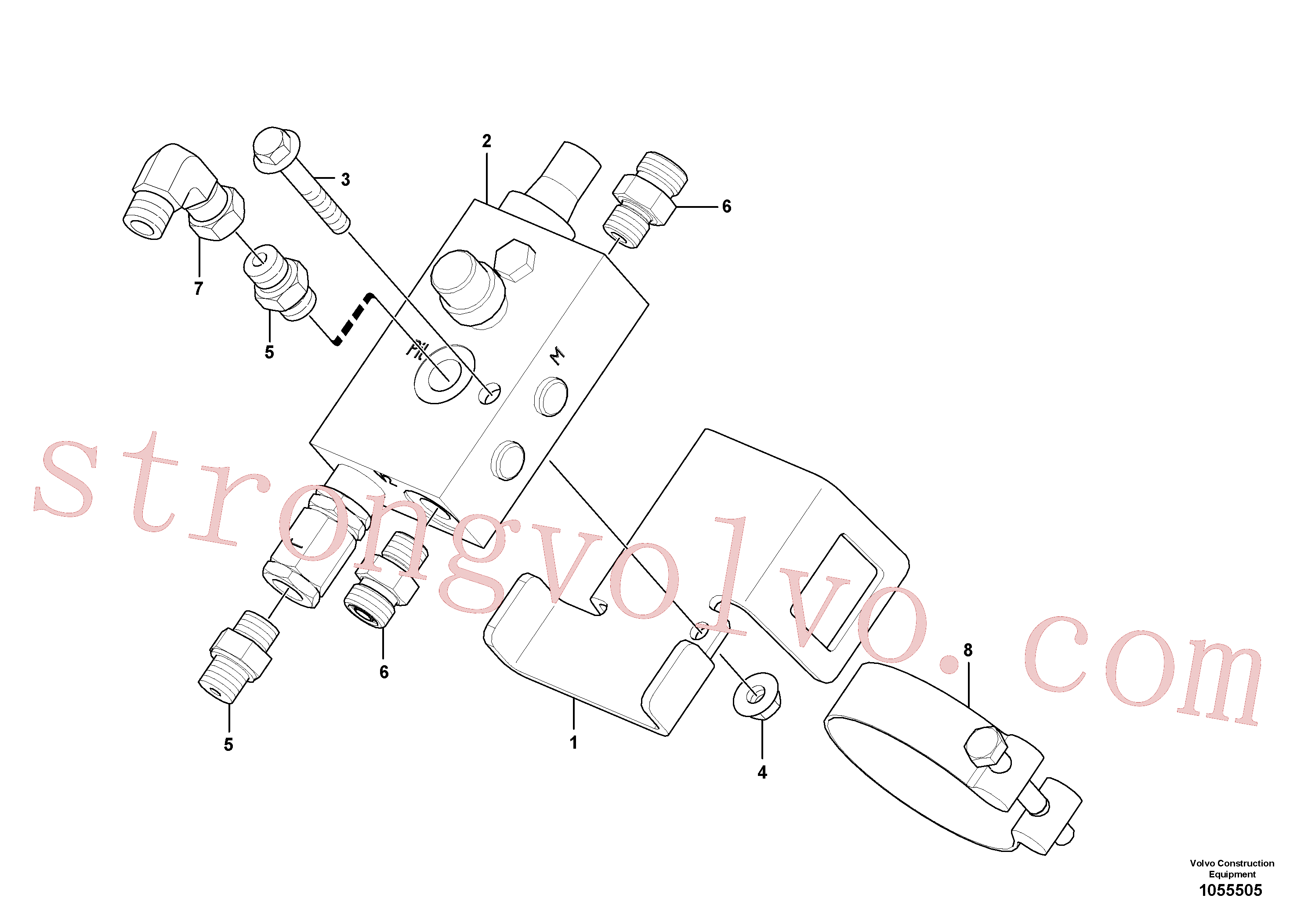 China Made VOE15610049 Apoio da válvula Volvo Acessórios para escavadeira
