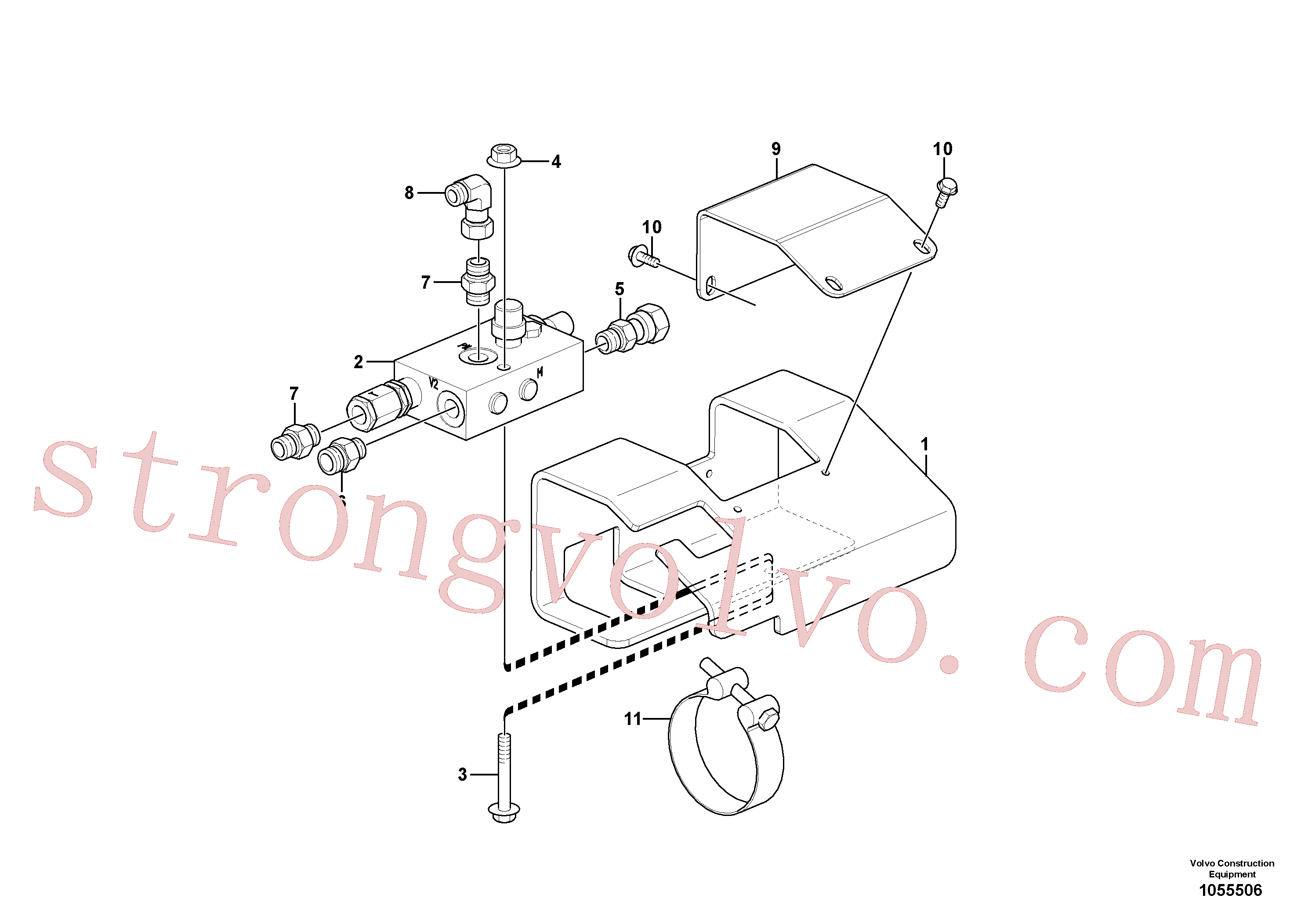 VOE15163450 Volvo Válvula de segurança (cilindro do braço de afundamento)(1055506 Montagem)