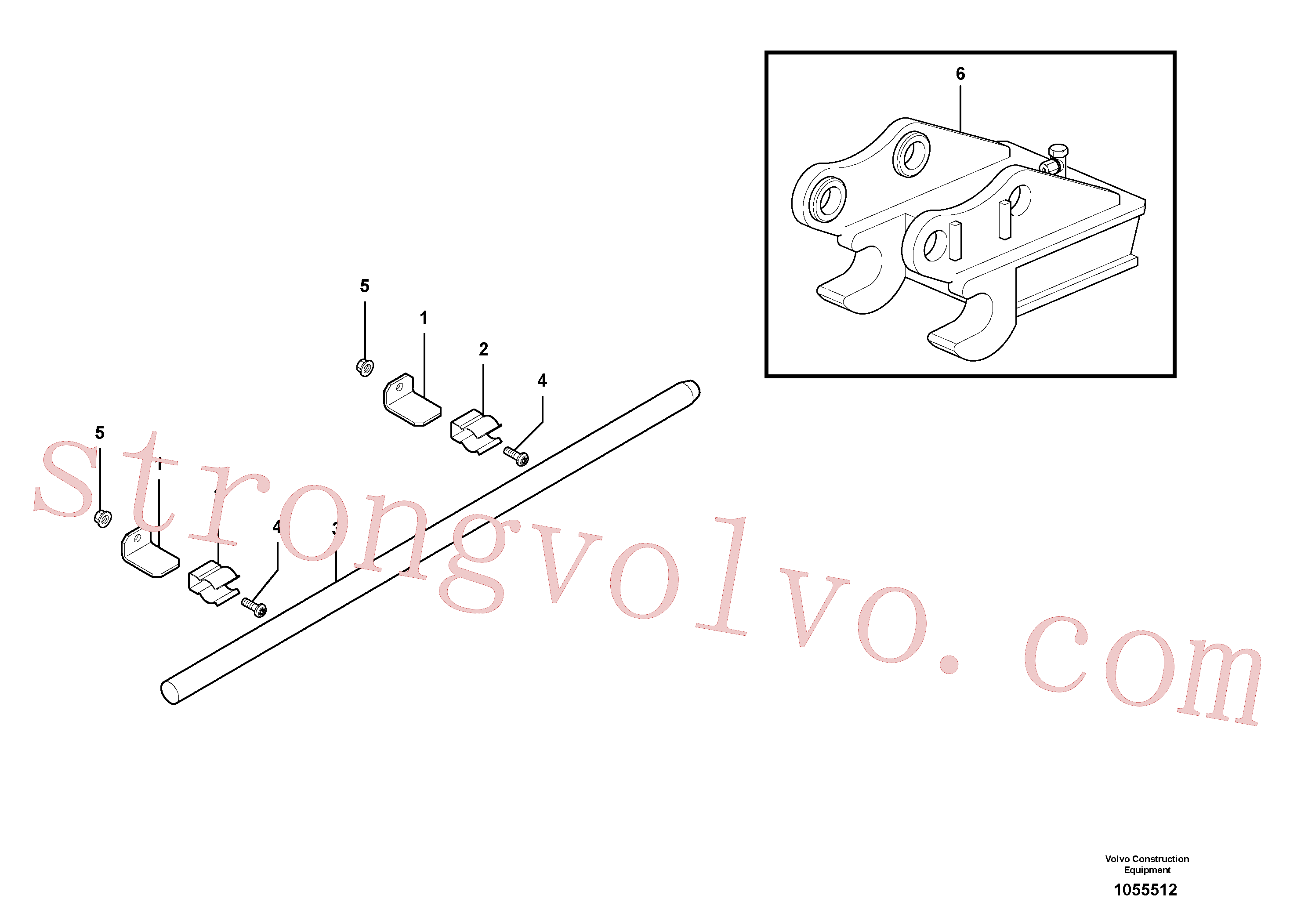 VOE11808809 Volvo Alavanca(1055512 Montagem)