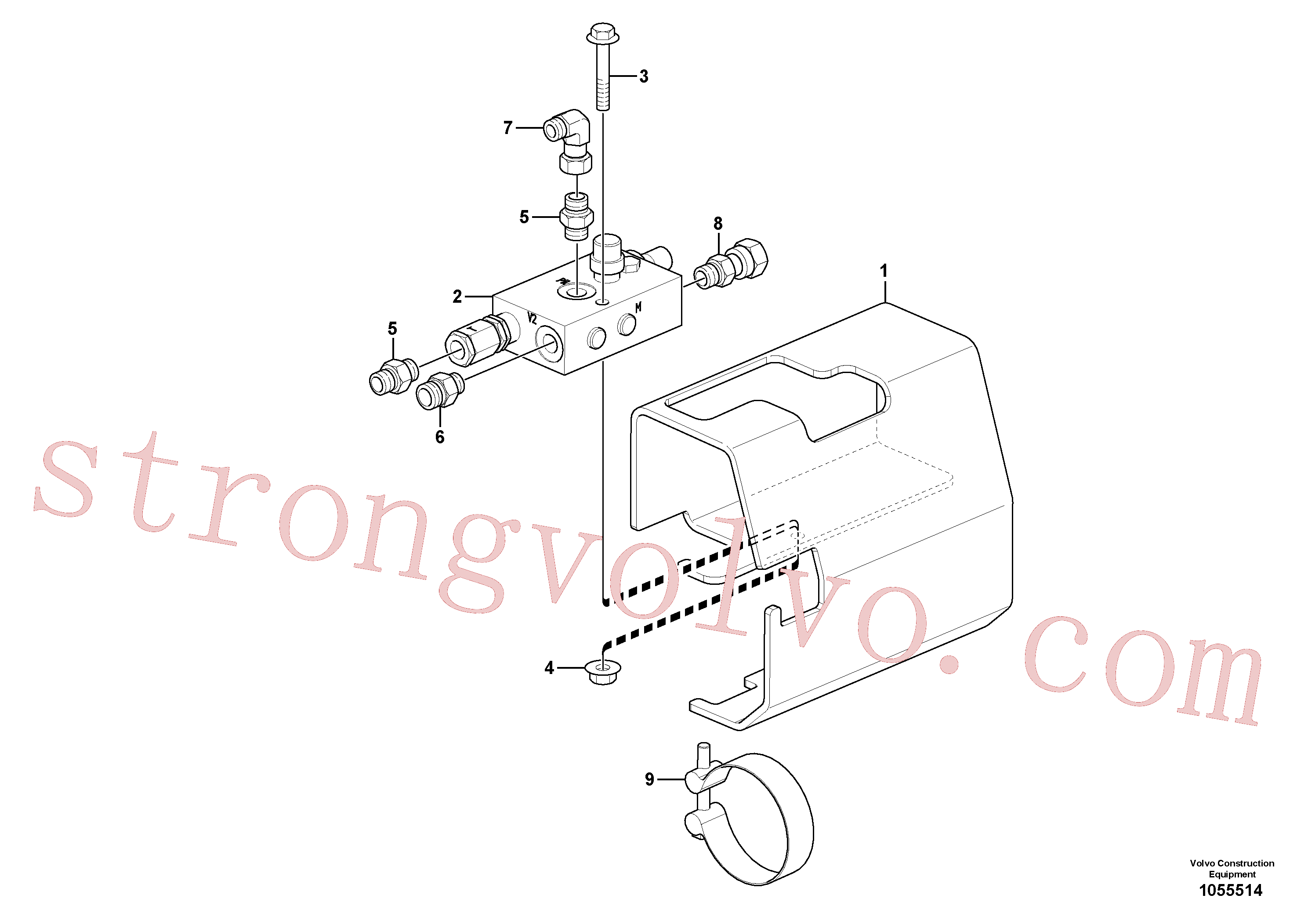 VOE15163450 Volvo Válvula de segurança (cilindro da lança)(1055514 Montagem)