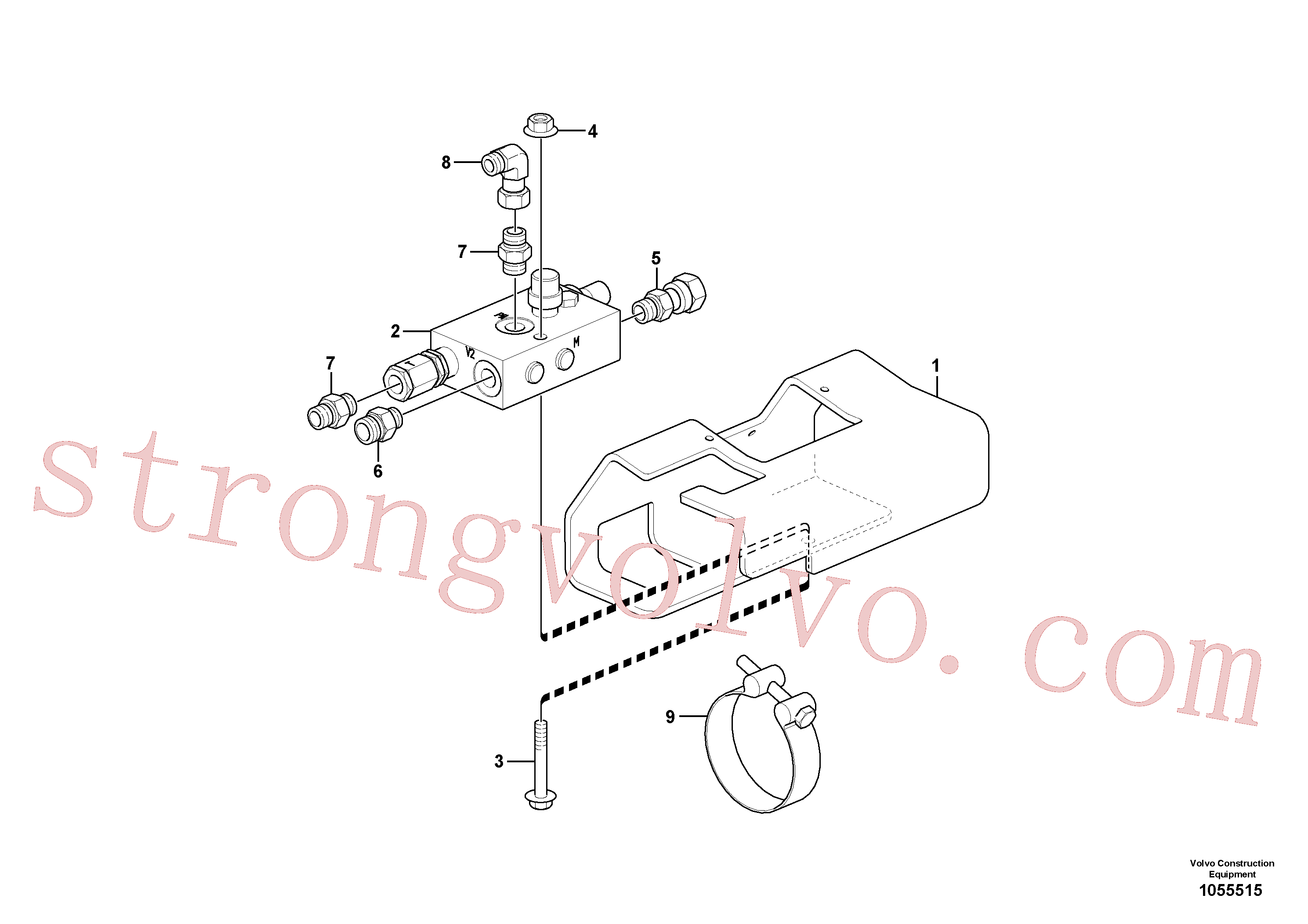 VOE11804502 Volvo Válvula de segurança (cilindro do braço de afundamento)(1055515 Montagem)