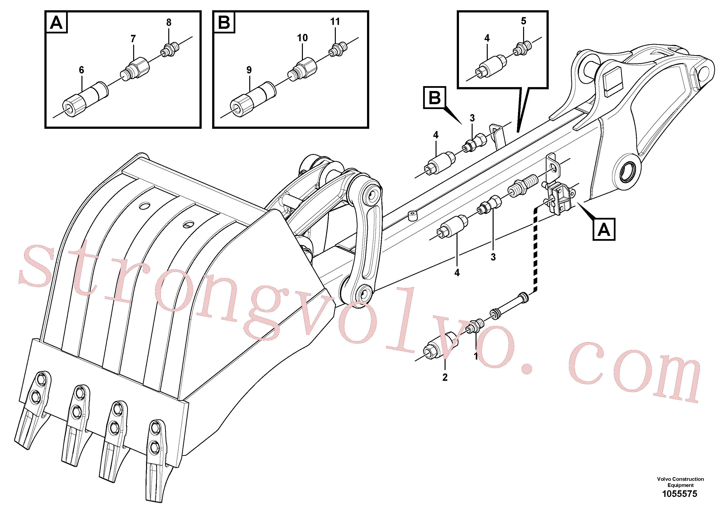 VOE11804081 Volvo Kit de acoplamento (acessórios)(1055575 Montagem)