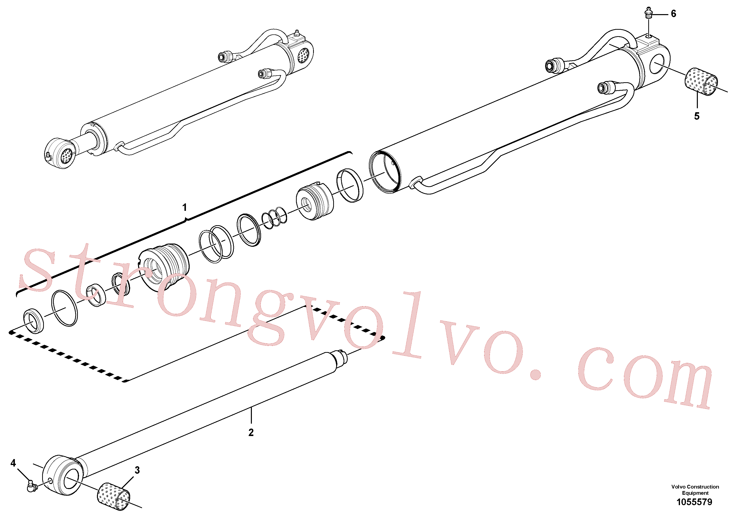 VOE11988877 Volvo Cilindro da lança(1055579 Montagem)