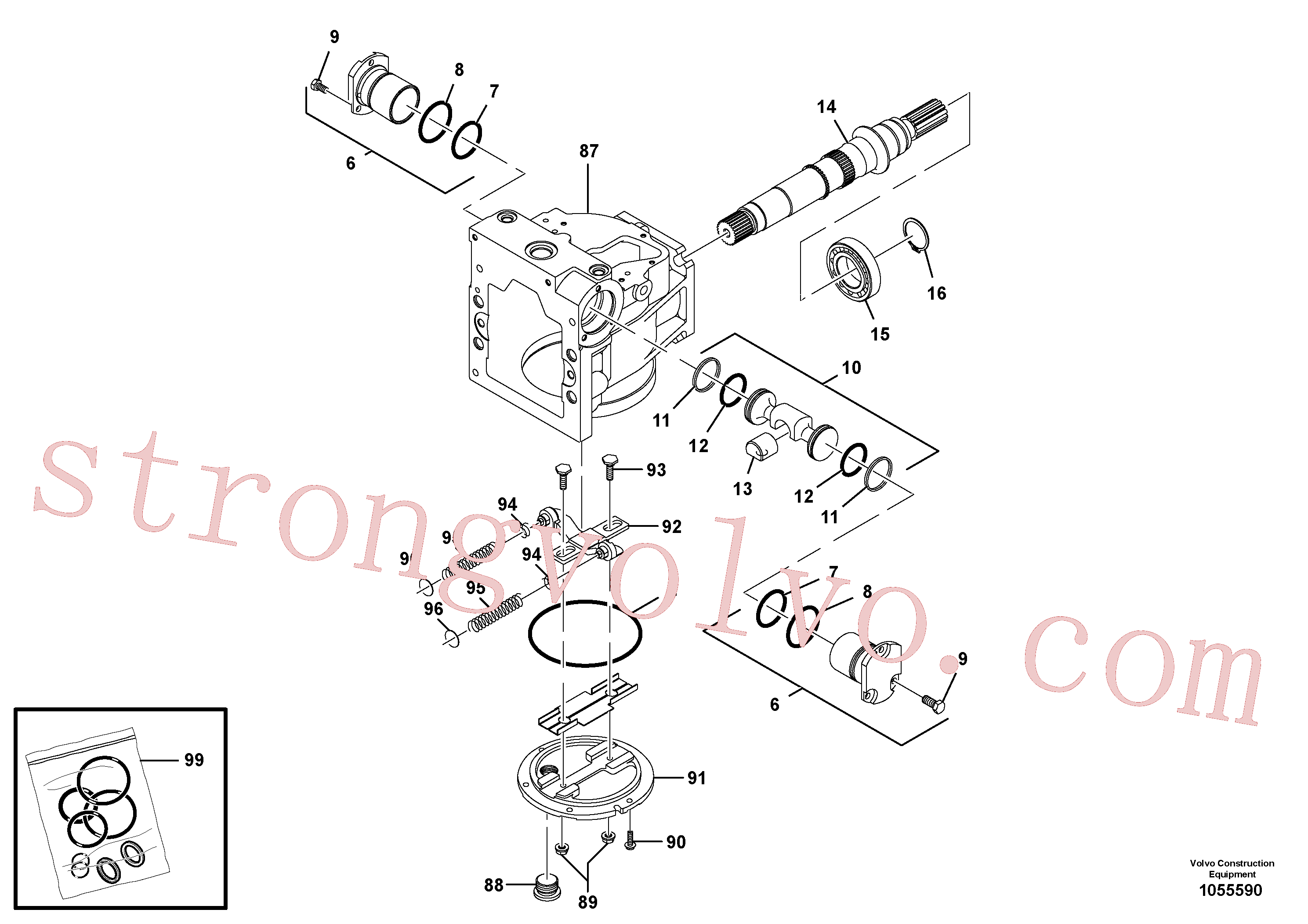 RM58763475 Volvo Bomba de propulsão(1055590 Montagem)