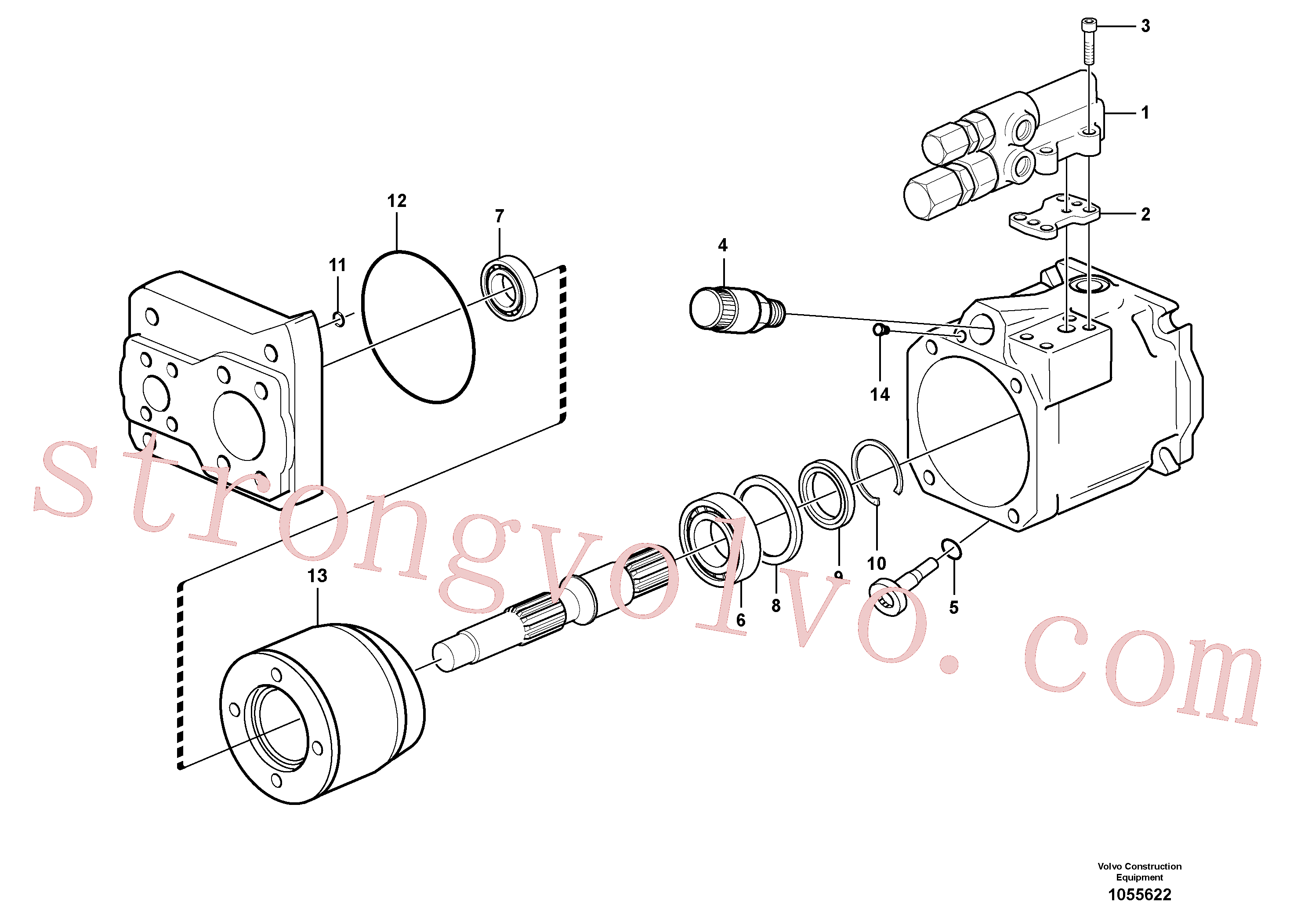 VOE15011528 Volvo Bomba hidráulica(1055622 Montagem)