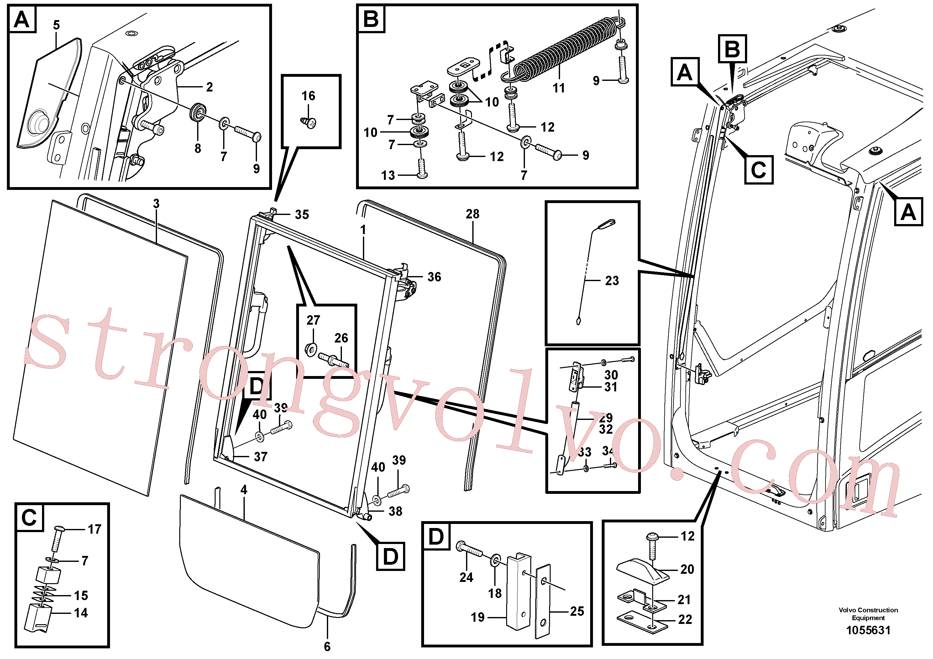 VOE969424 Volvo Janela dianteira(1055631 Montagem)