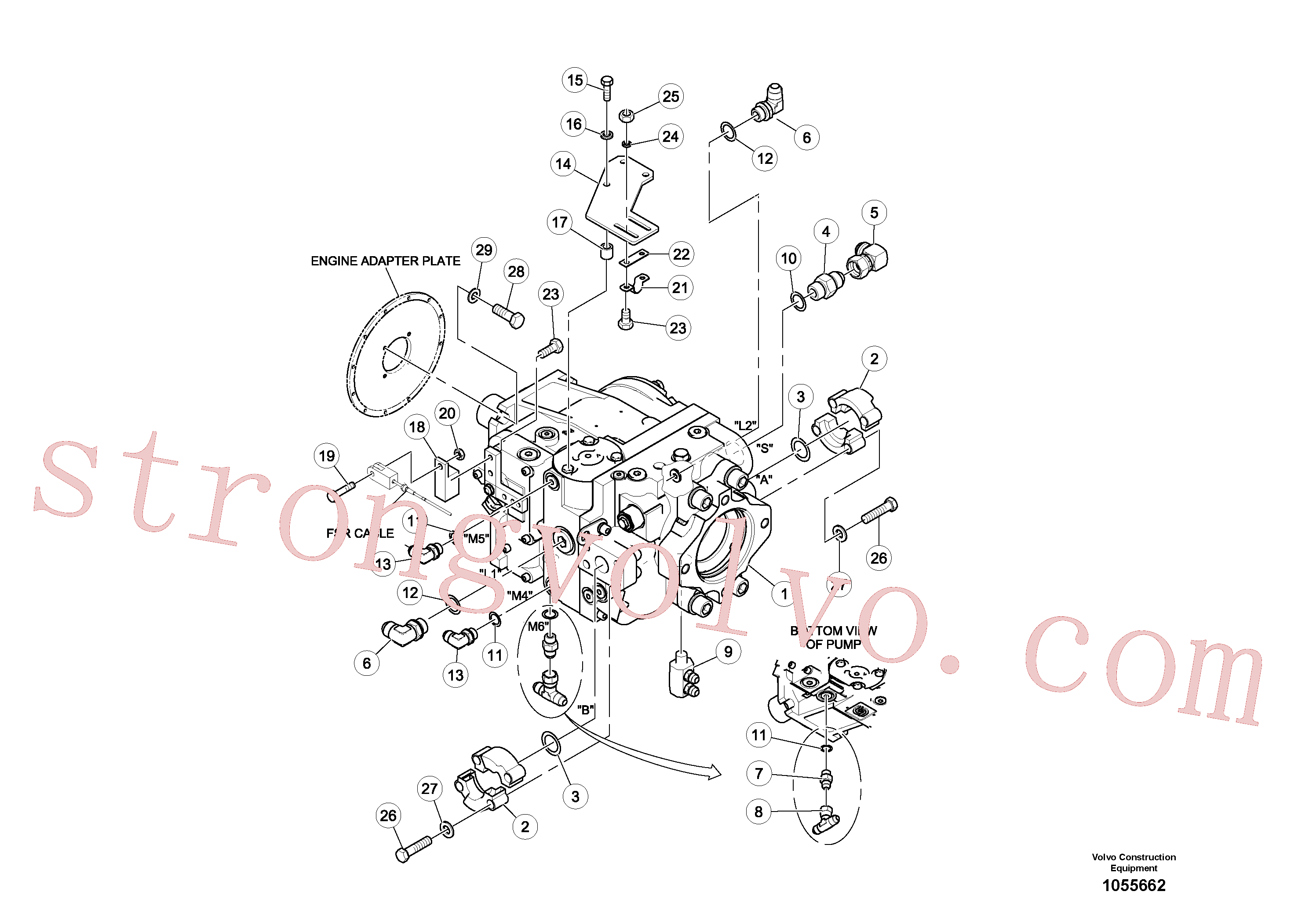 RM95343737 Volvo Conjunto de bombade propulsão(1055662 Montagem)