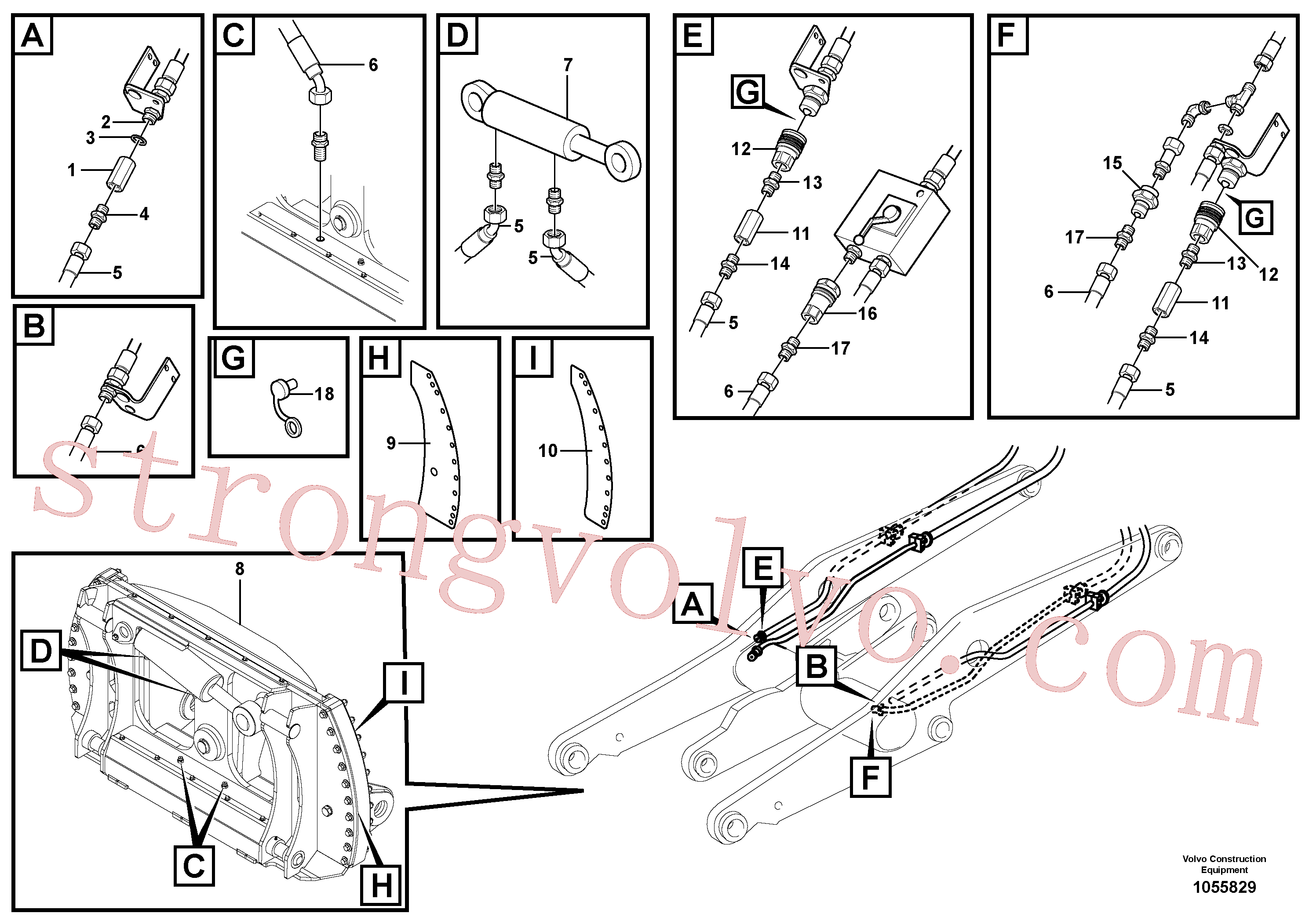 Atacado VOE11802727 Niple Volvo escavadeira