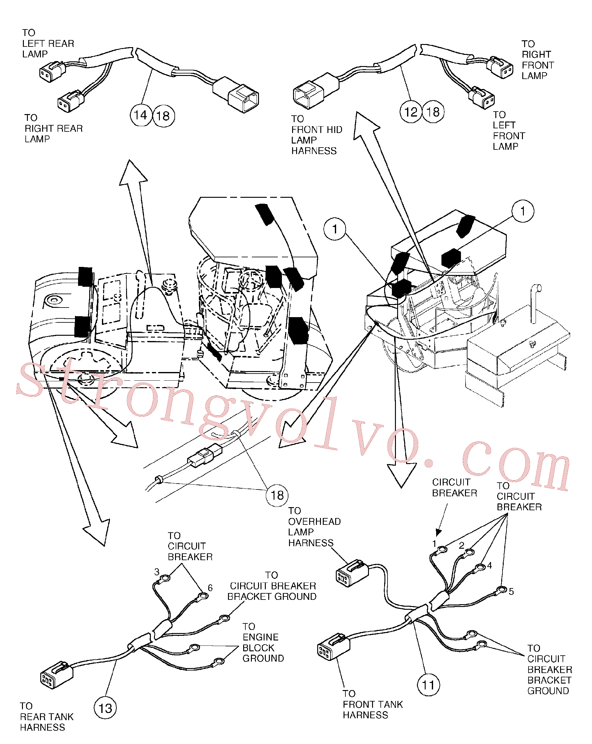 RM95451134 Volvo Instalação de luzes HID(1055897 Montagem)