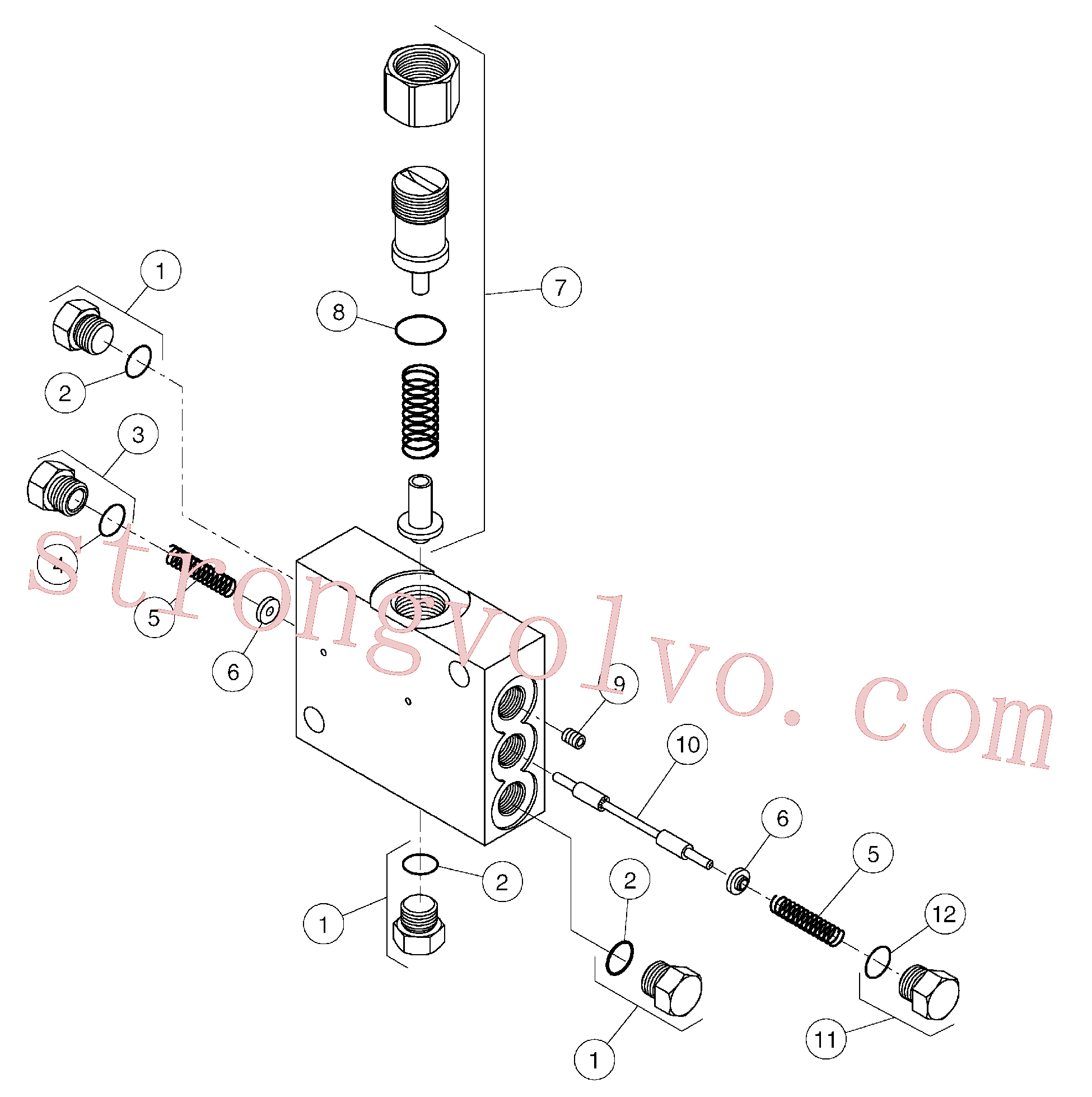 RM59040923 Volvo Válvula de lavagem em circuito fechado(1055931 Montagem)
