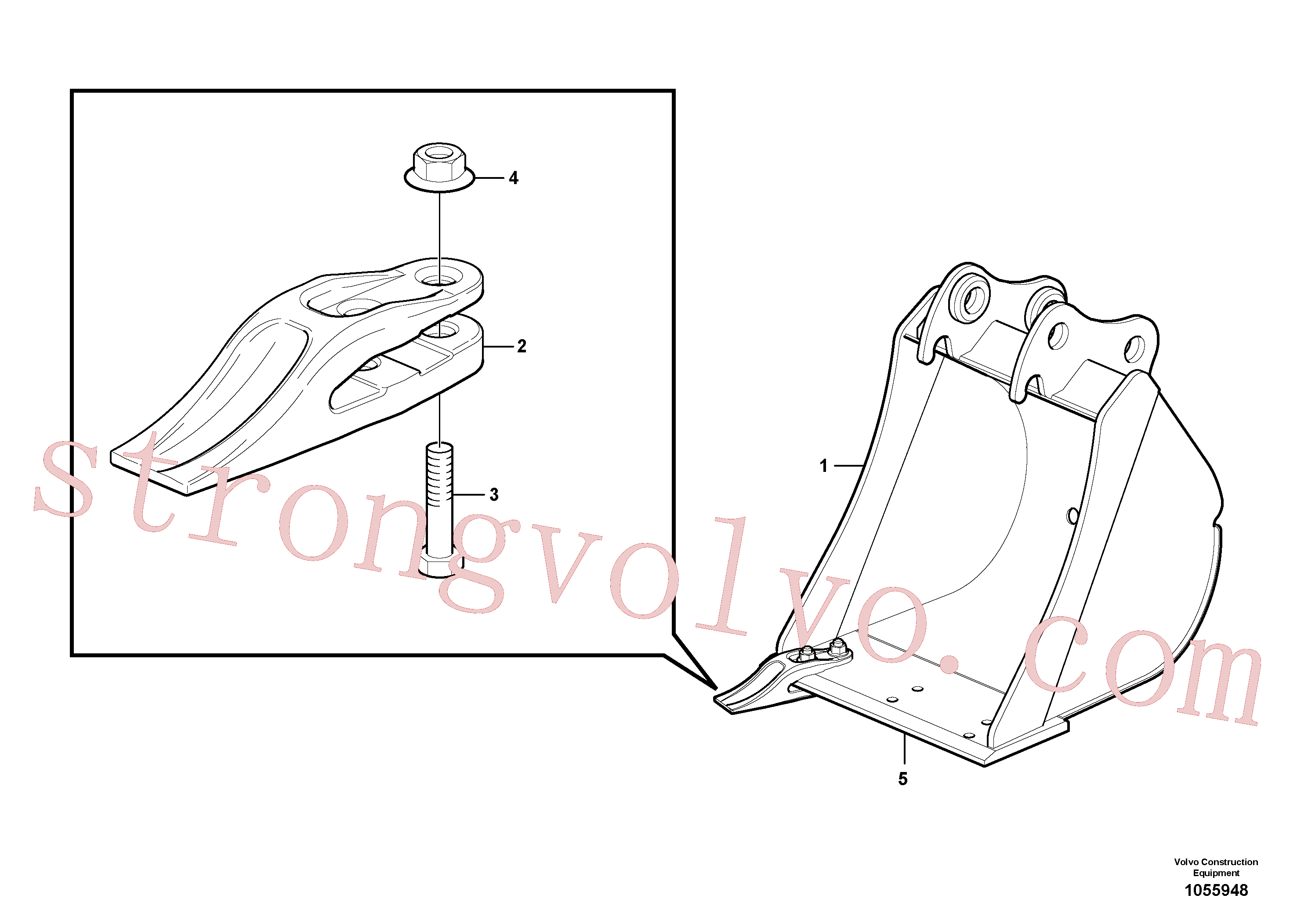 VOE11803050 Bucket Tooth Volvo escavadeira