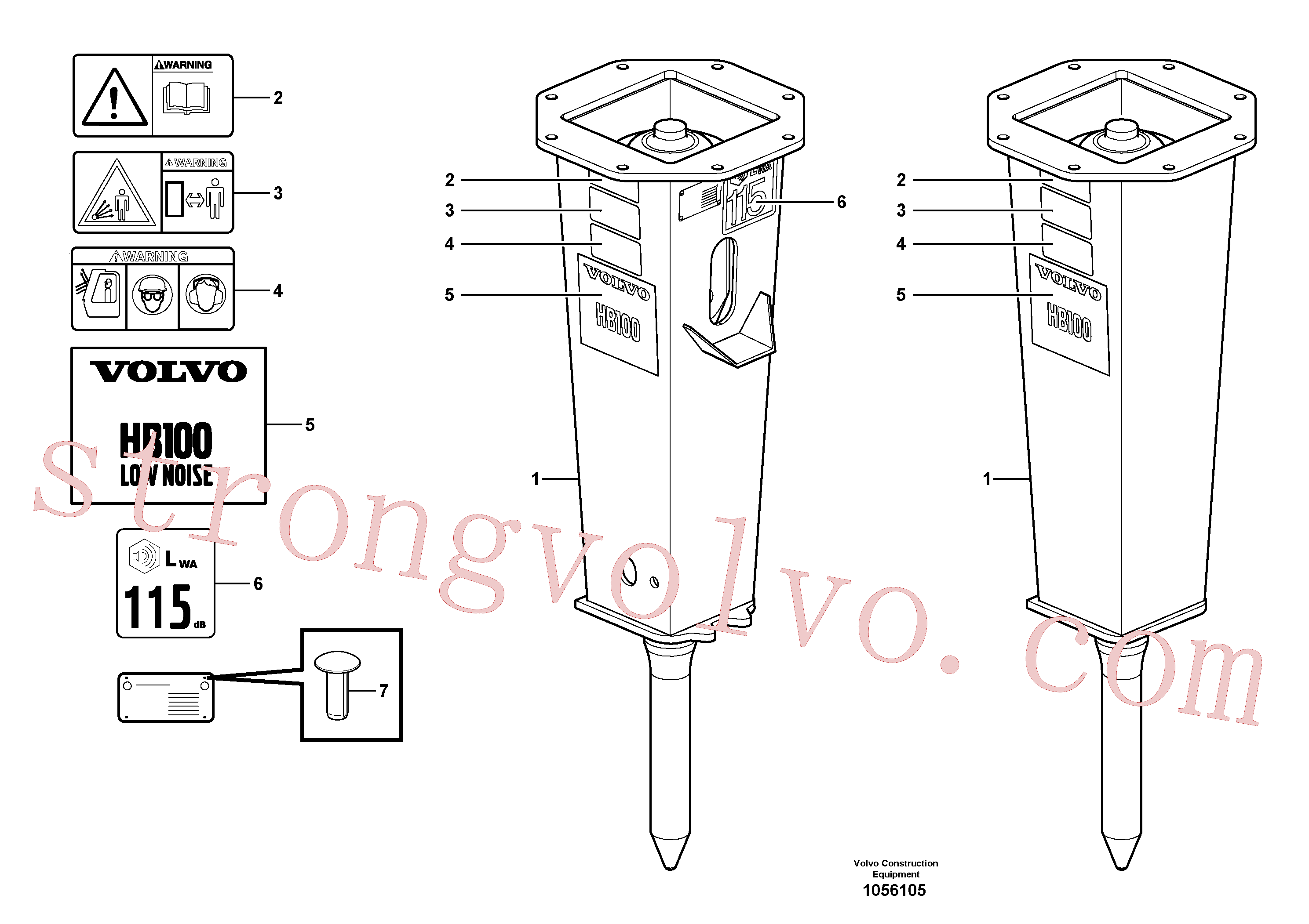 Volvo Montagem VOE15614342 Decalque Acessórios