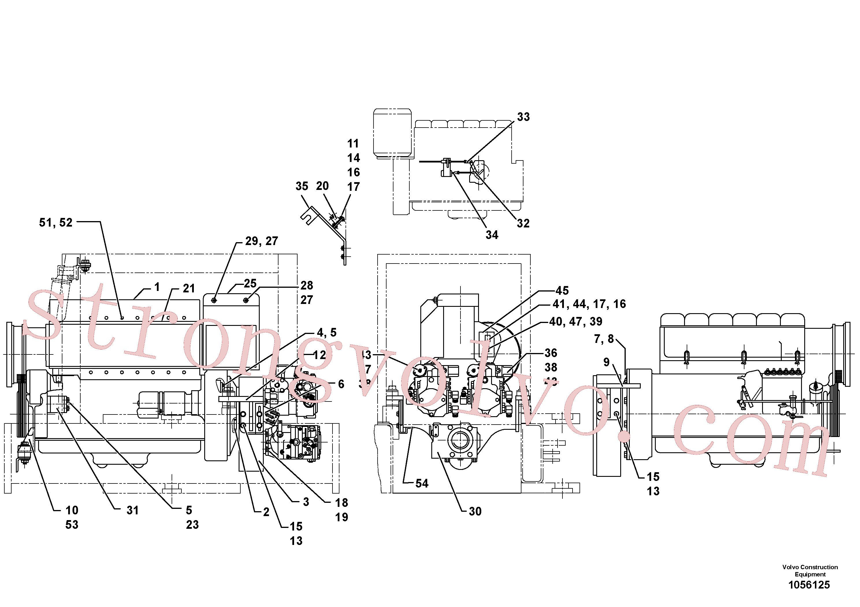 RM96718887 Volvo Conjunto de motor(1056125 Montagem)