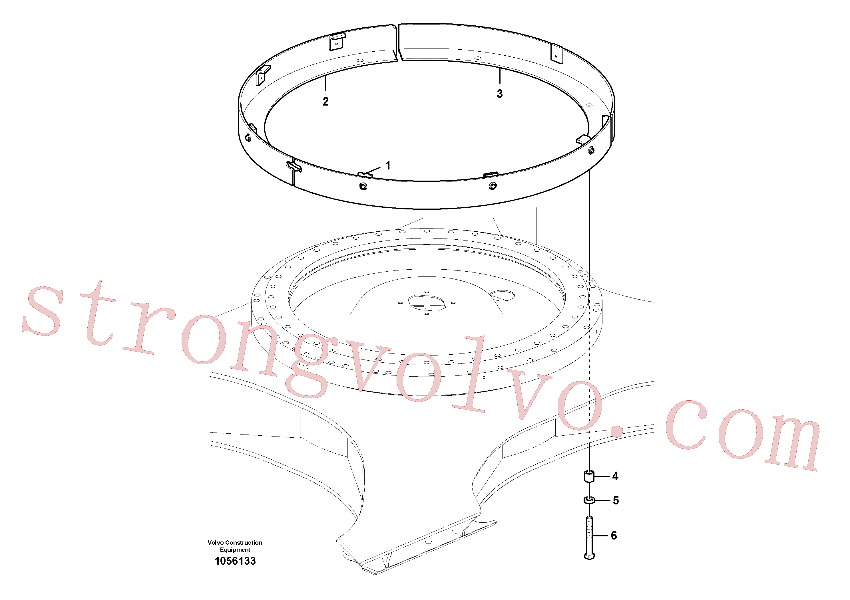 VOE990486 Parafuso sextavado Volvo escavadeira