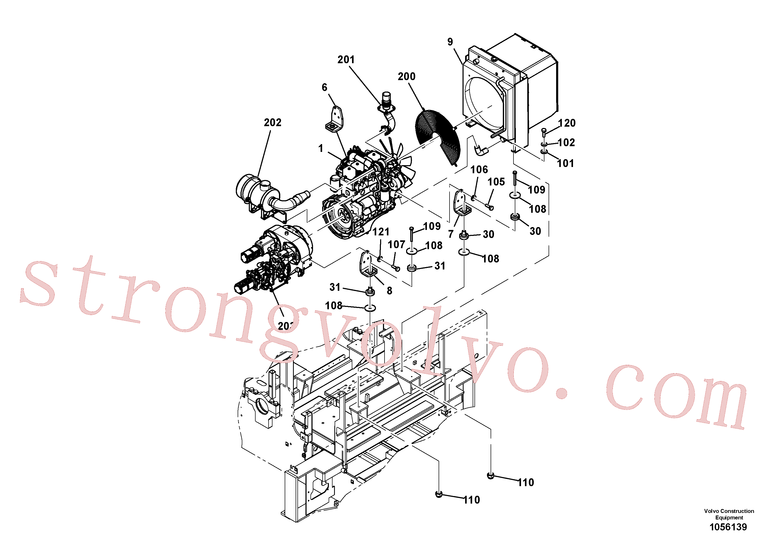 RM96718887 Volvo Instalação do motor(1056139 Montagem)