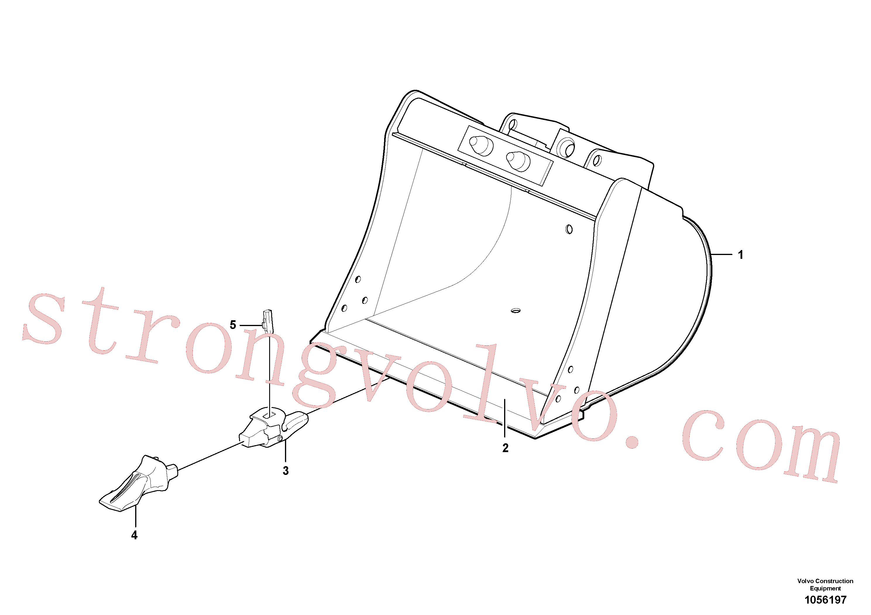 VOE15633939 Volvo Baldes para Quickfit (engate rápido)(1056197 Montagem)