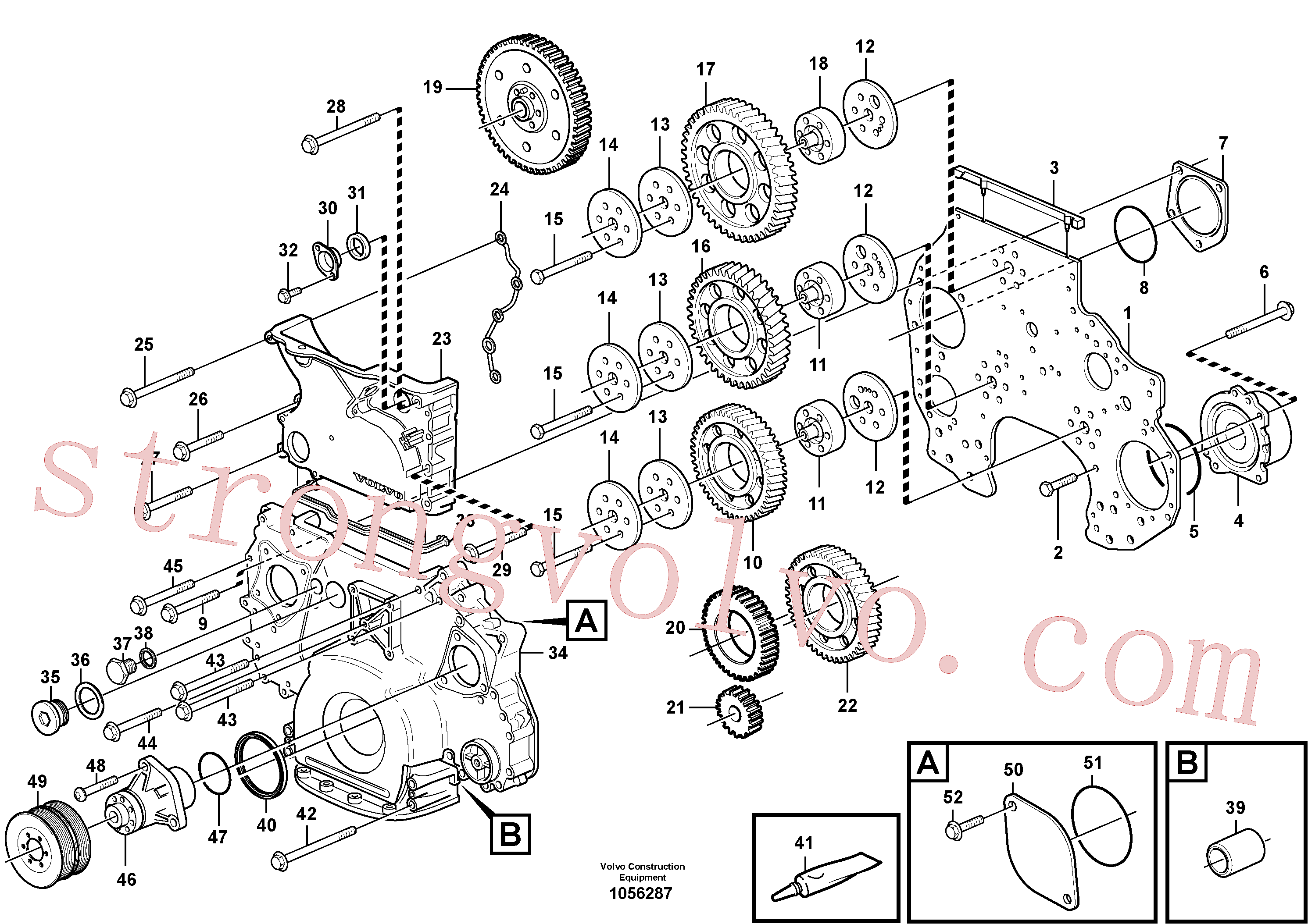 VOE973967 Parafuso flangeado Volvo escavadeira