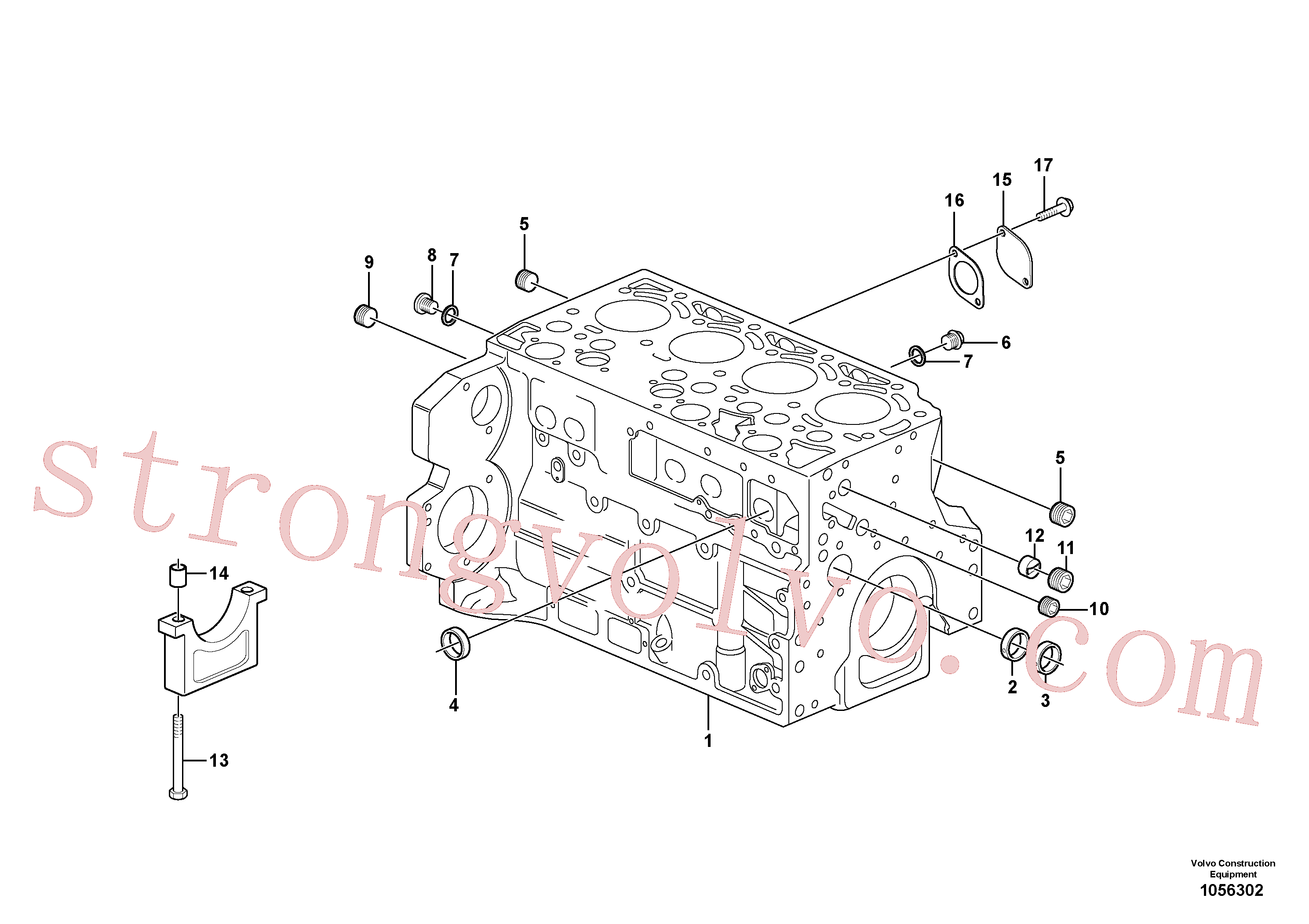 VOE20792132 Volvo Bloco do motor(1056302 Montagem)
