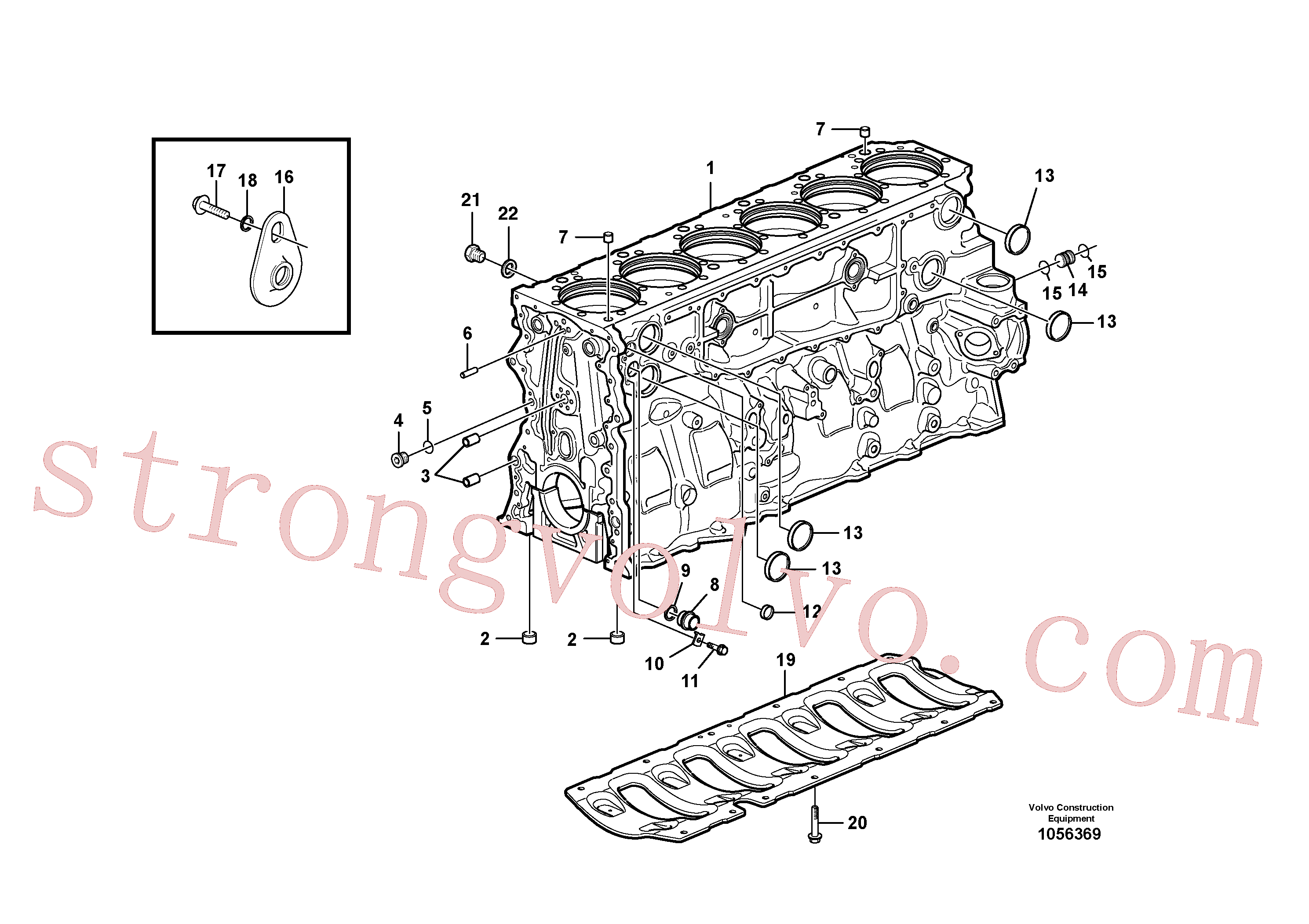 Volvo VOE975110 Parafuso flangeado Volvo Acessórios para escavadeira