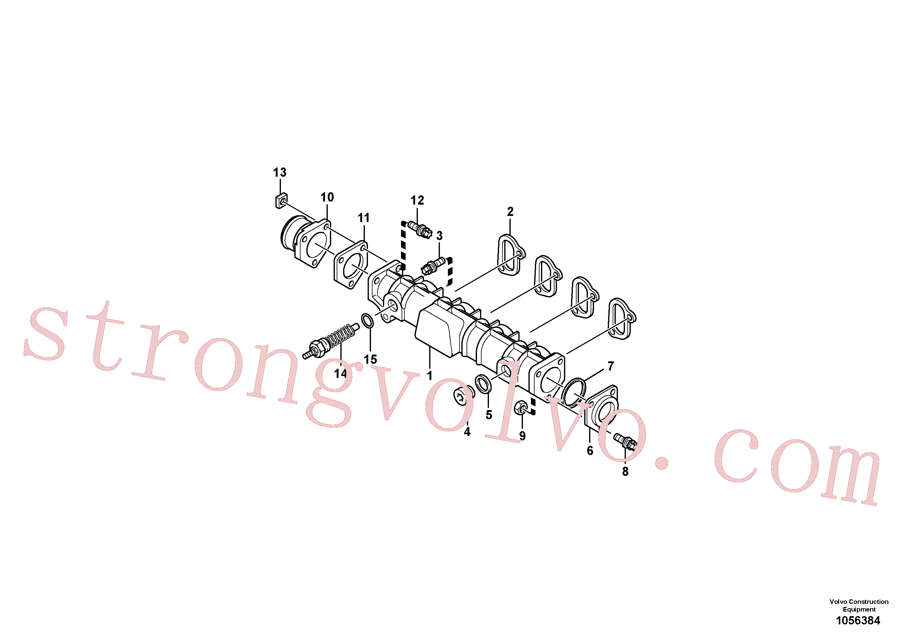 VOE20405733 Volvo Colector de admissão(1056384 Montagem)