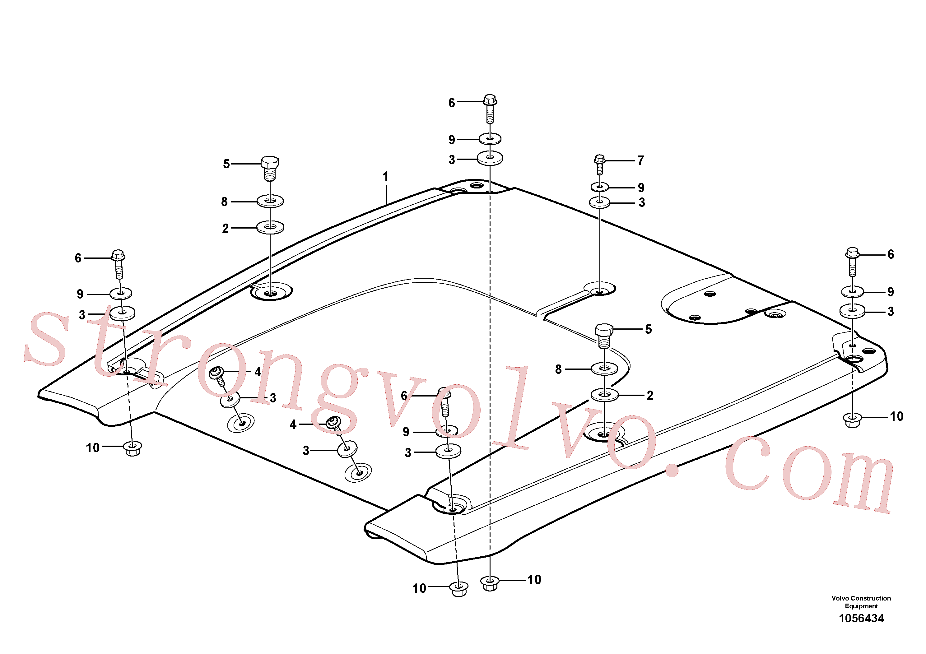 VOE997994 Volvo Cobertura do tejadilho, Cabina: estrutura / tejadilho(1056434 Montagem)