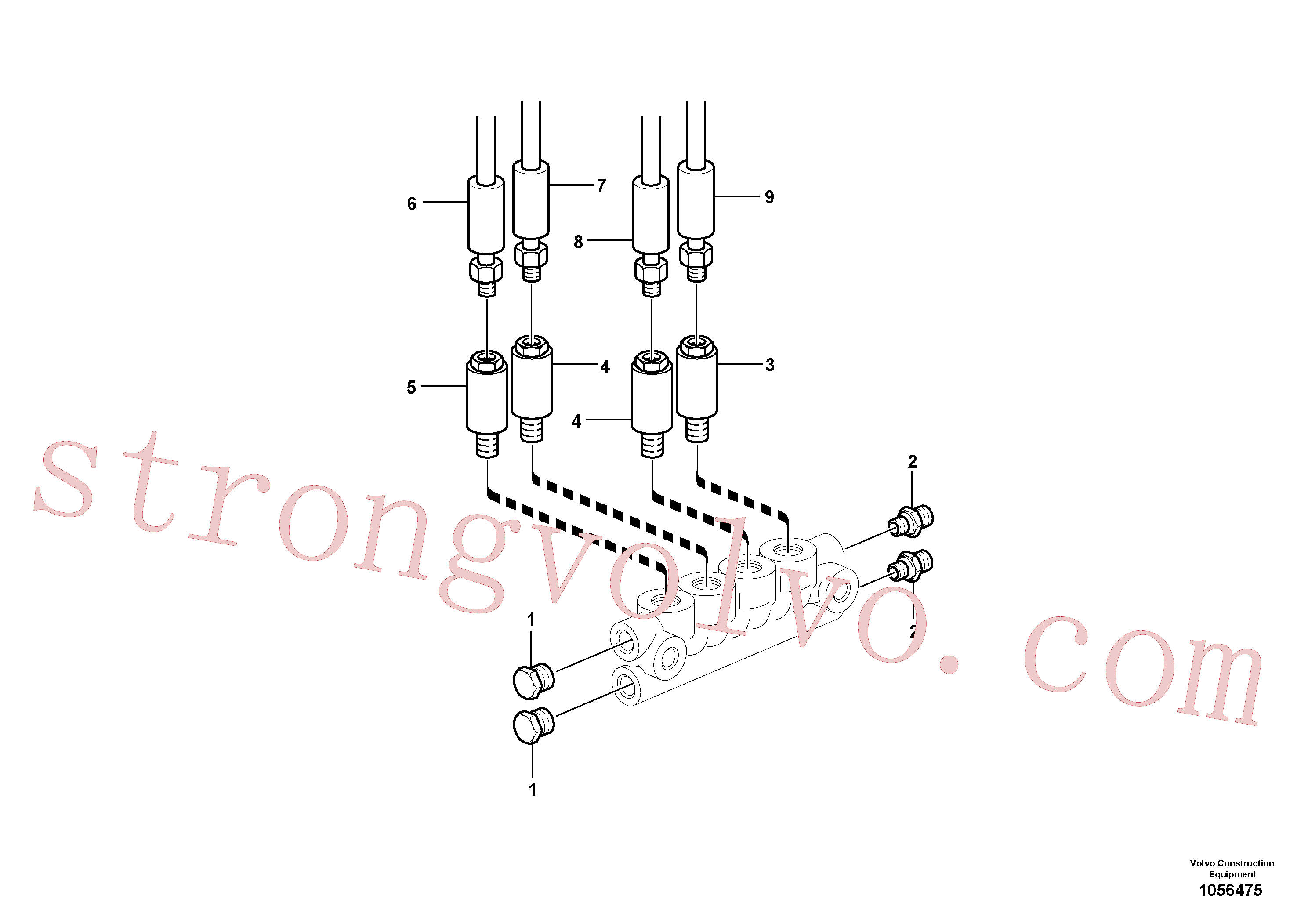 VOE11709994 Volvo Lubrificação centralizada.(1056475 Montagem)