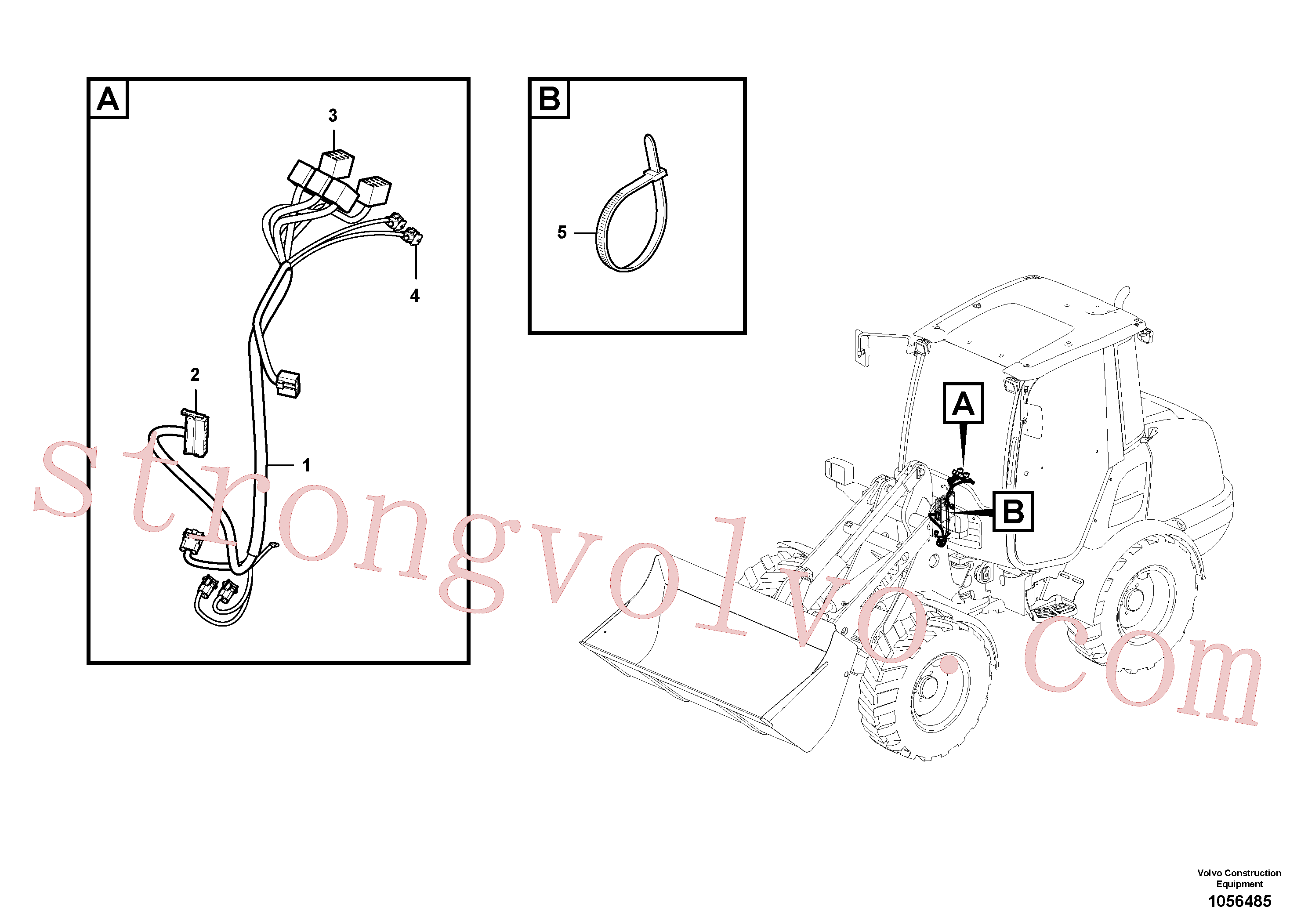 VOE966720 Volvo Cablagem, painel de comando(1056485 Montagem)