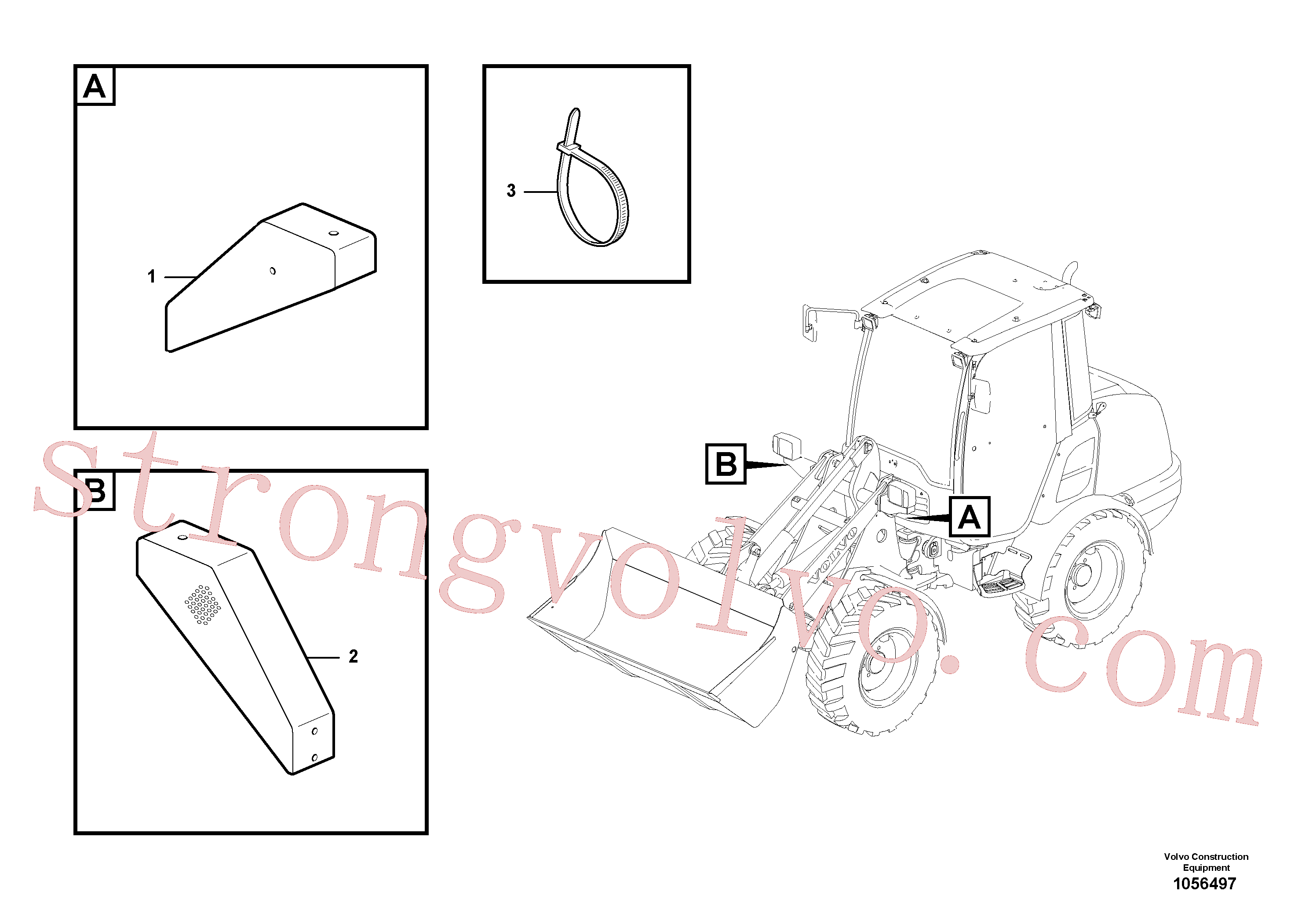 VOE966720 Volvo Luz de implemento(1056497 Montagem)