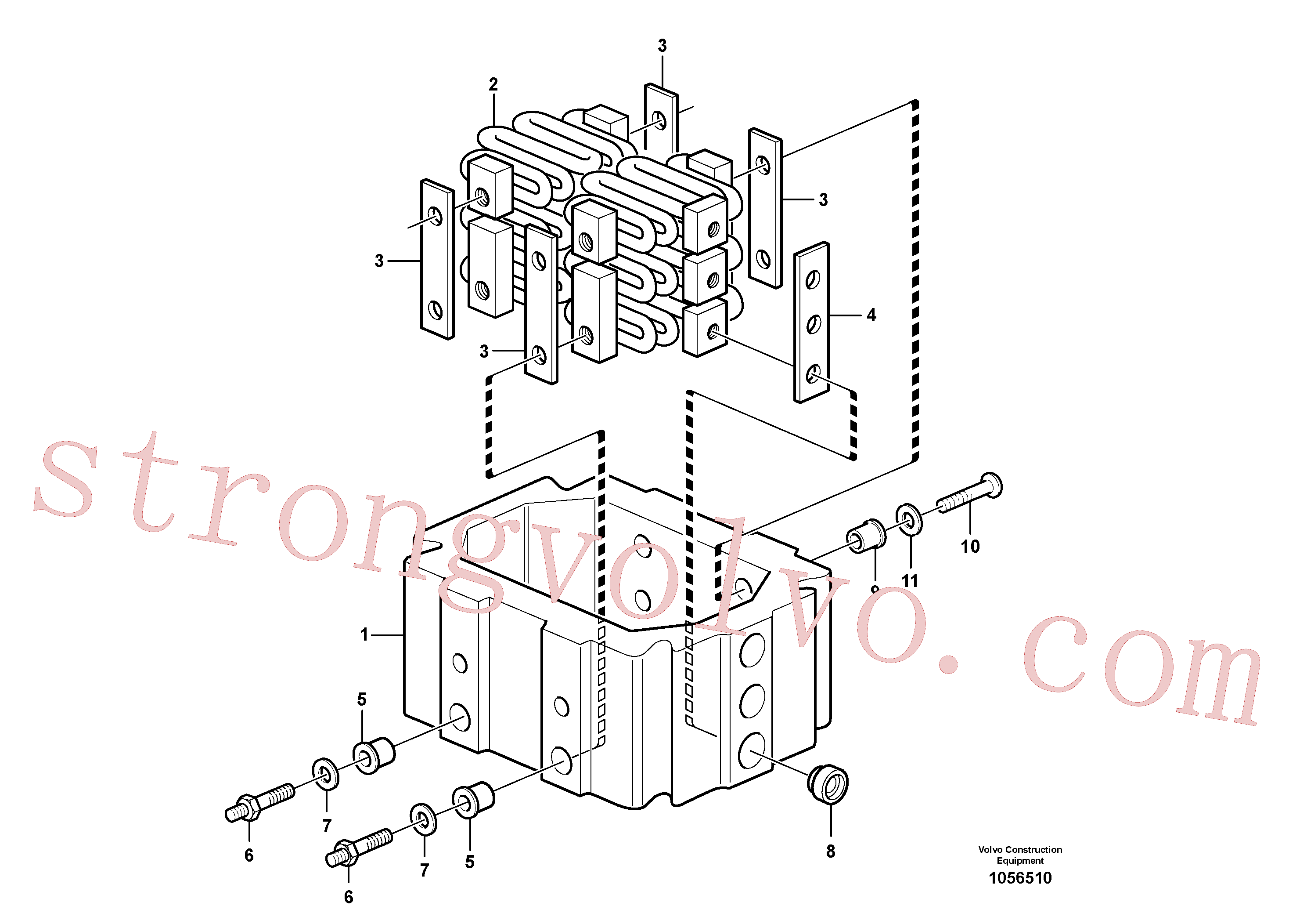 VOE192288 Volvo Pré-aquecedor(1056510 Montagem)