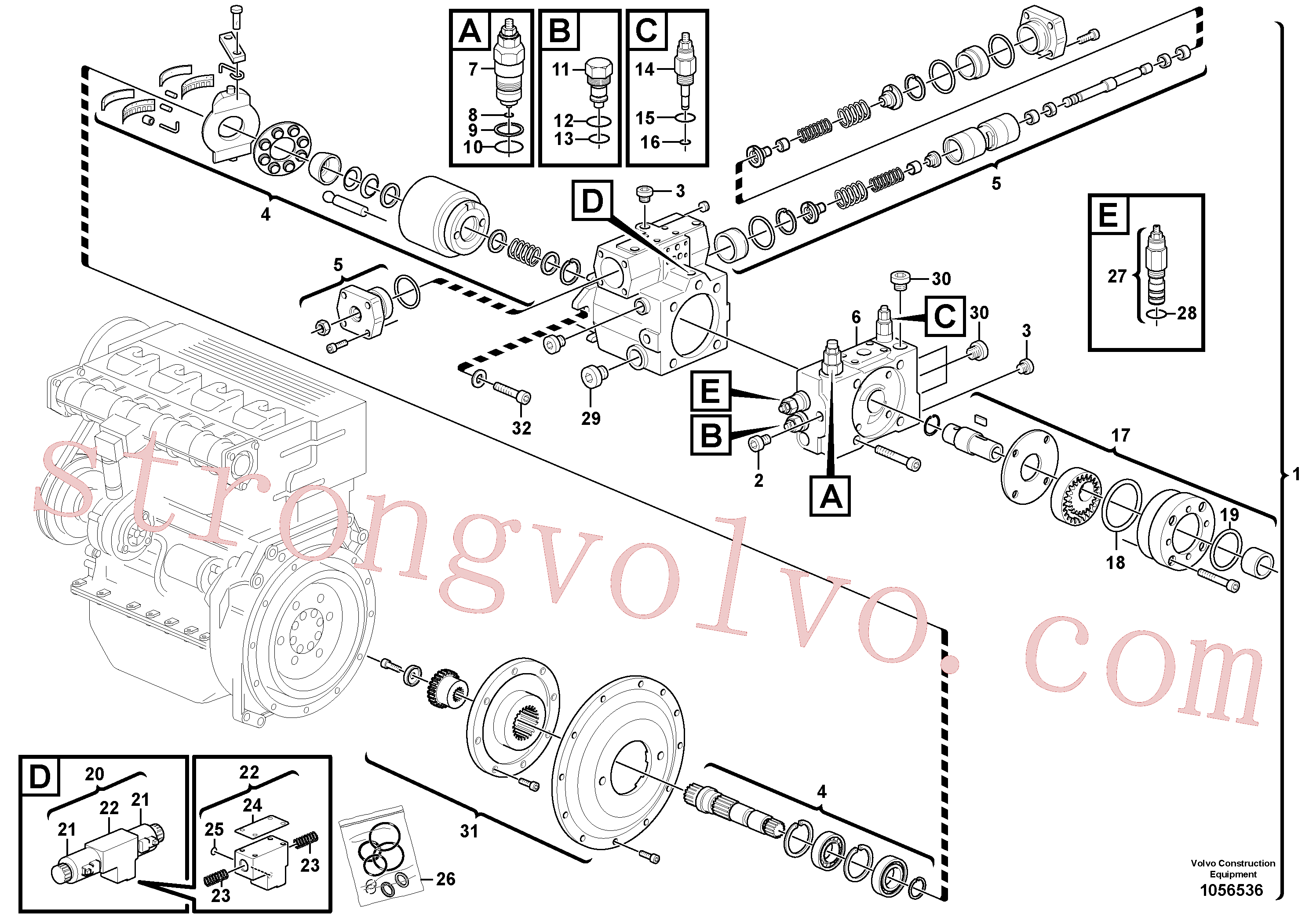 Atacado VOE15103769 Tampão Volvo escavadeira