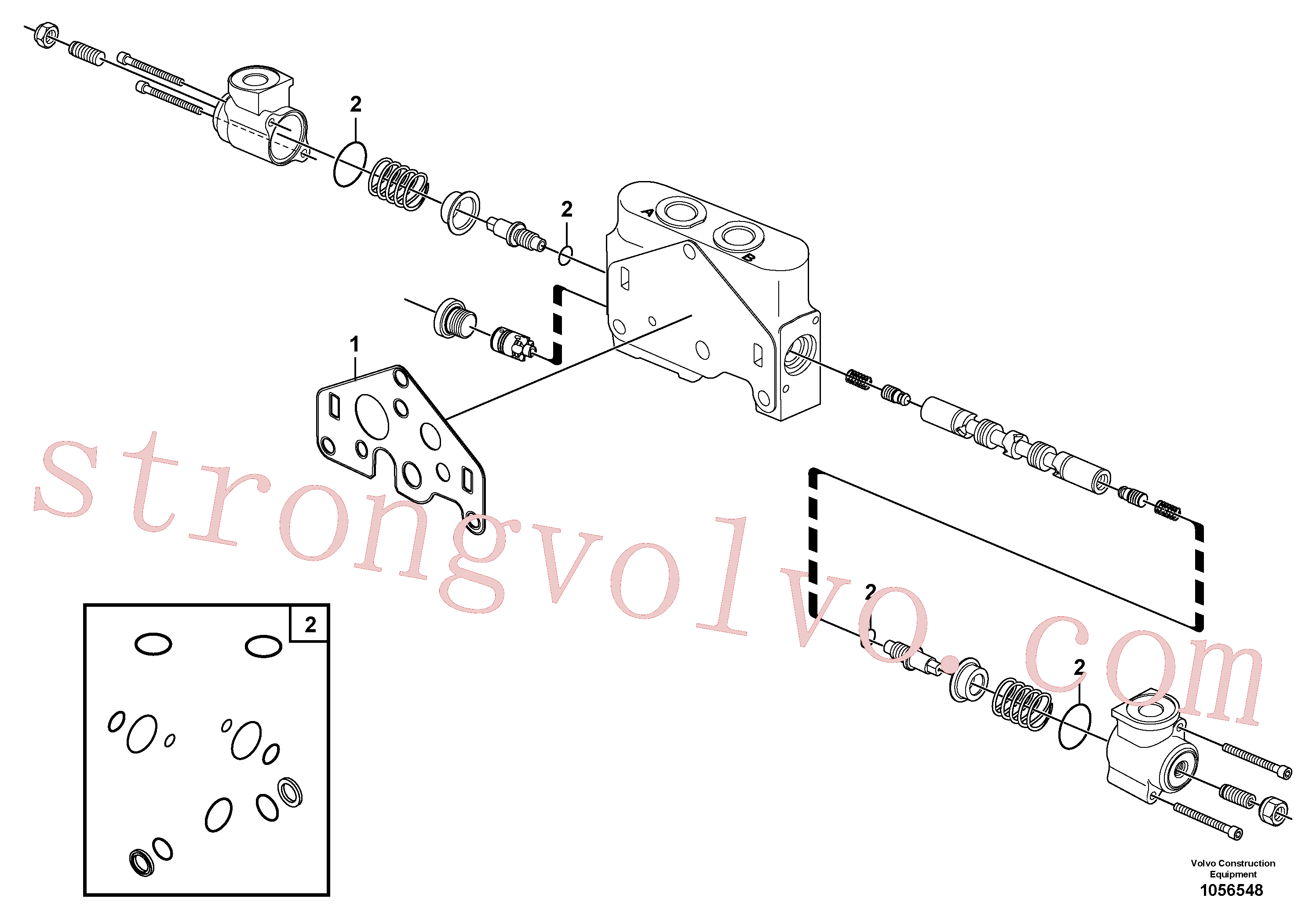 VOE17229082 Volvo Secção da válvula(1056548 Montagem)