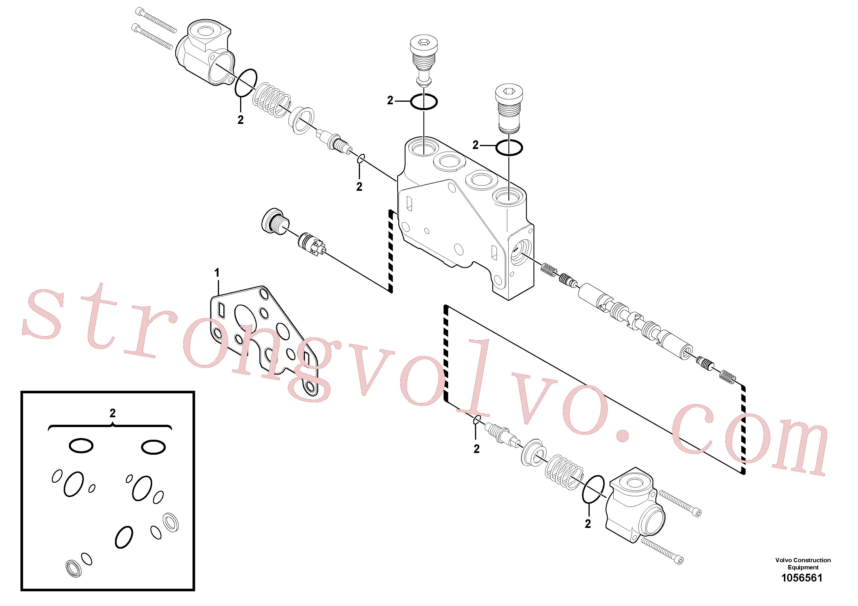 China Made VOE15183995 Válvula direcional Volvo Acessórios para escavadeira