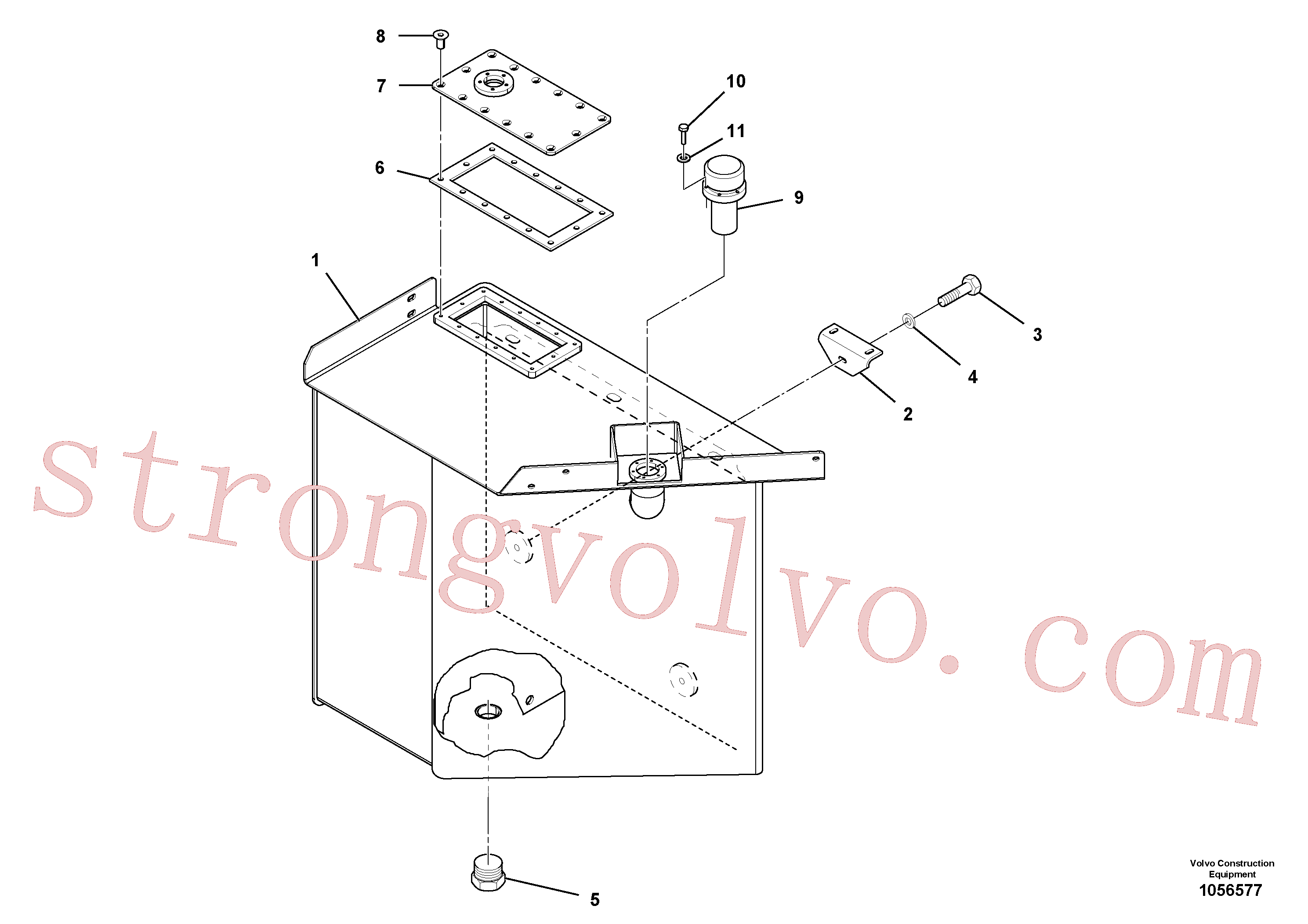 China Made RM70629399 Tampa de ventilação Volvo Acessórios para escavadeira