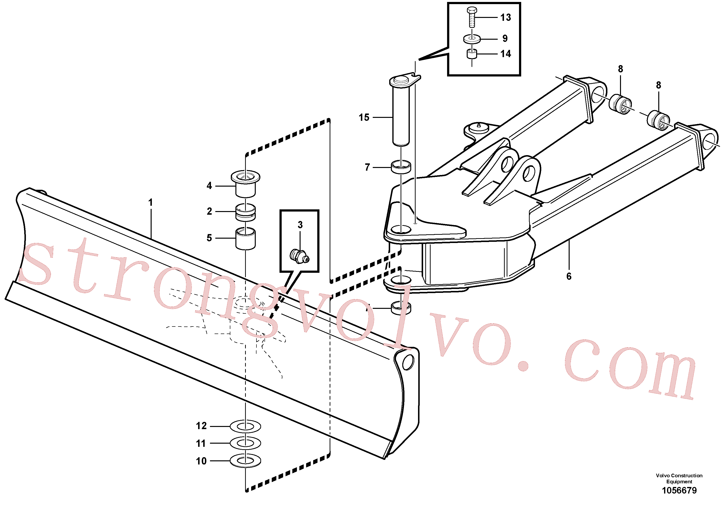VOE11807204 Volvo Lâmina niveladora(1056679 Montagem)