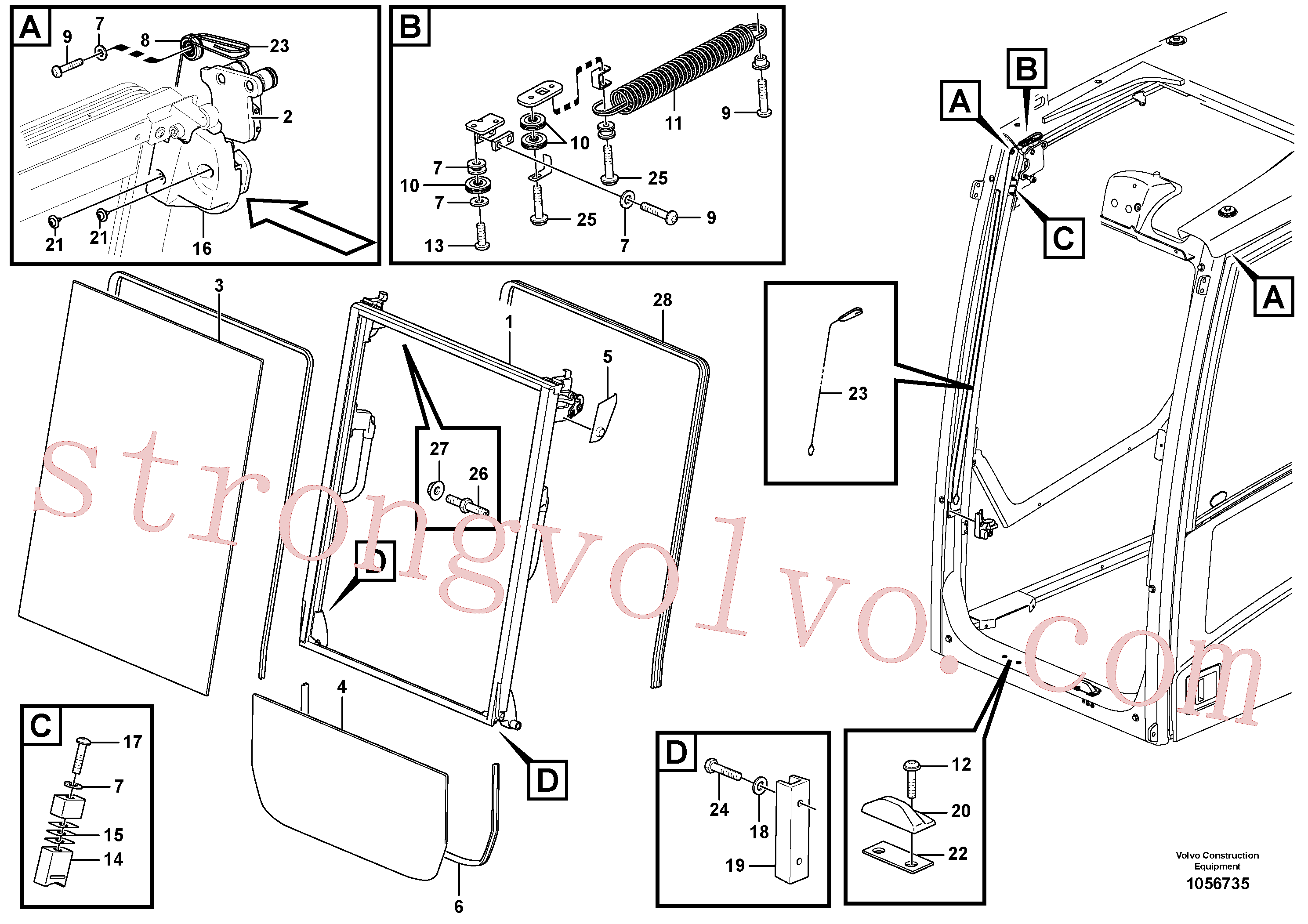 VOE13969423 Volvo Janela dianteira(1056735 Montagem)