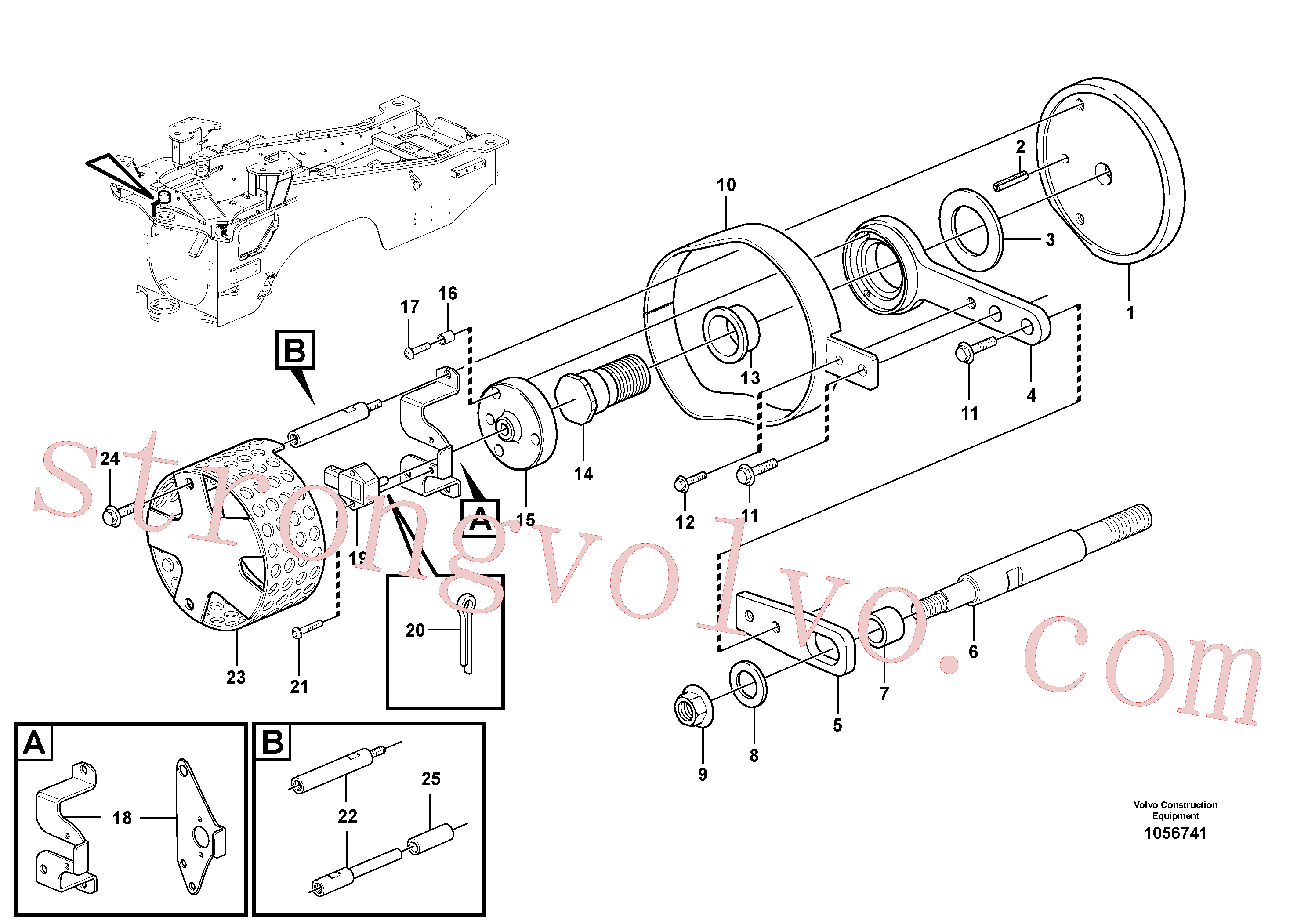 China Made VOE969558 Paraf soquete sext Volvo Acessórios para escavadeira