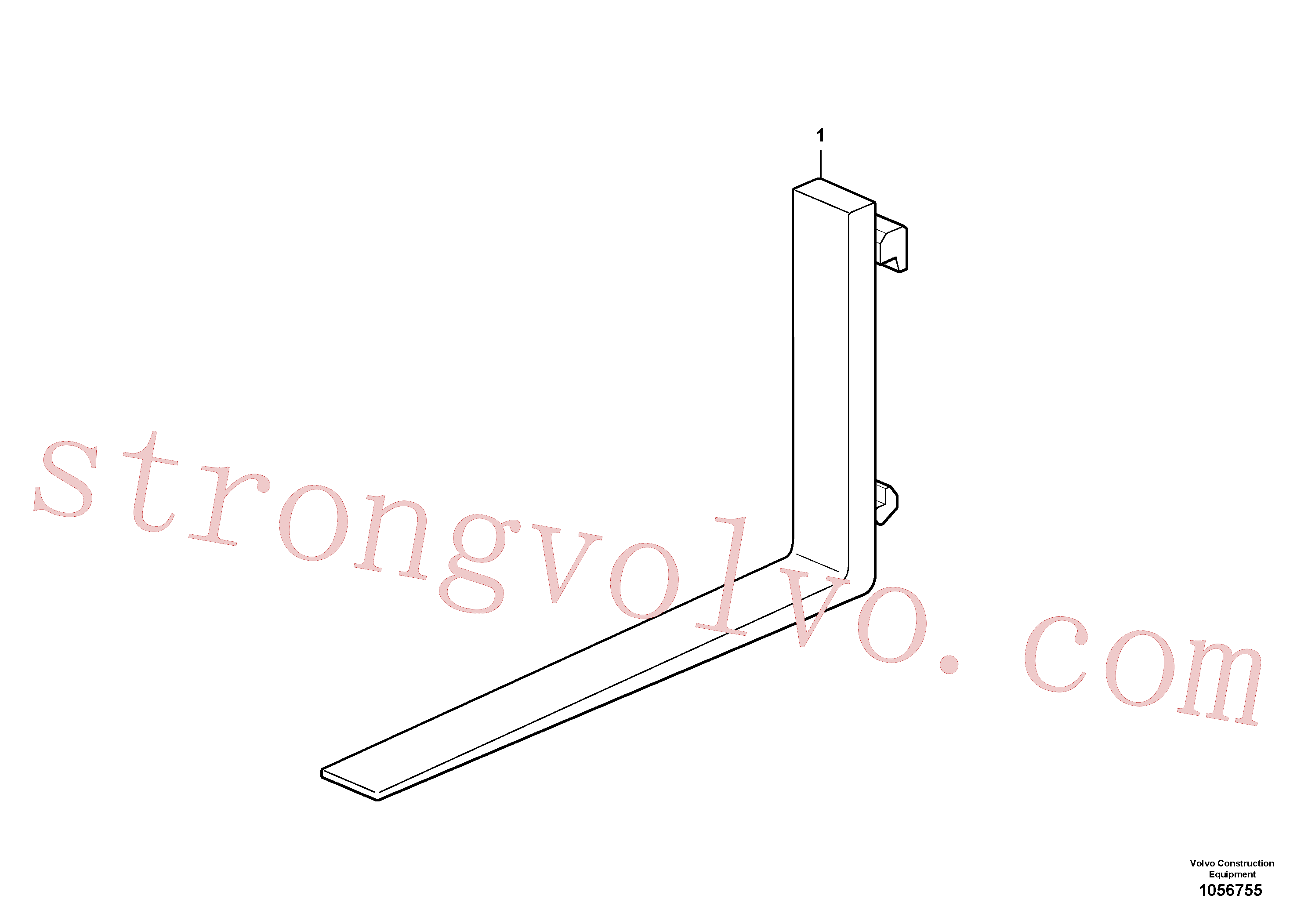 VOE16617358 Volvo Dentes da forquilha(1056755 Montagem)