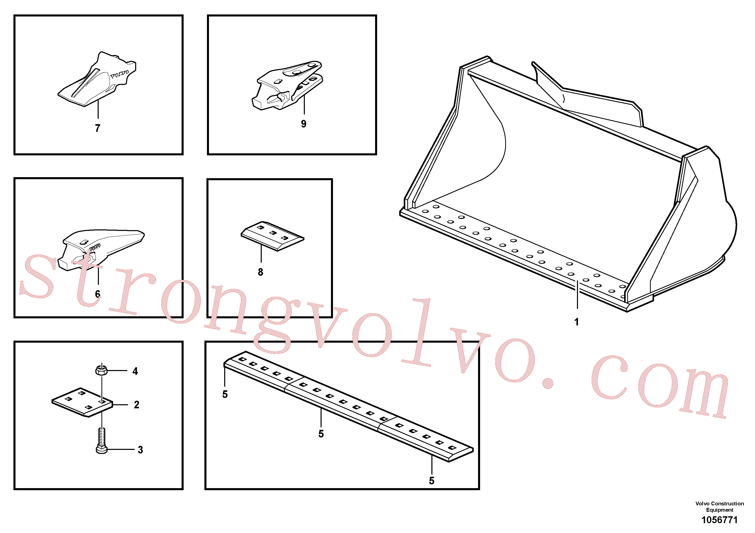 China Made VOE11142572 Paraf pescoco quadr Volvo Acessórios para escavadeira