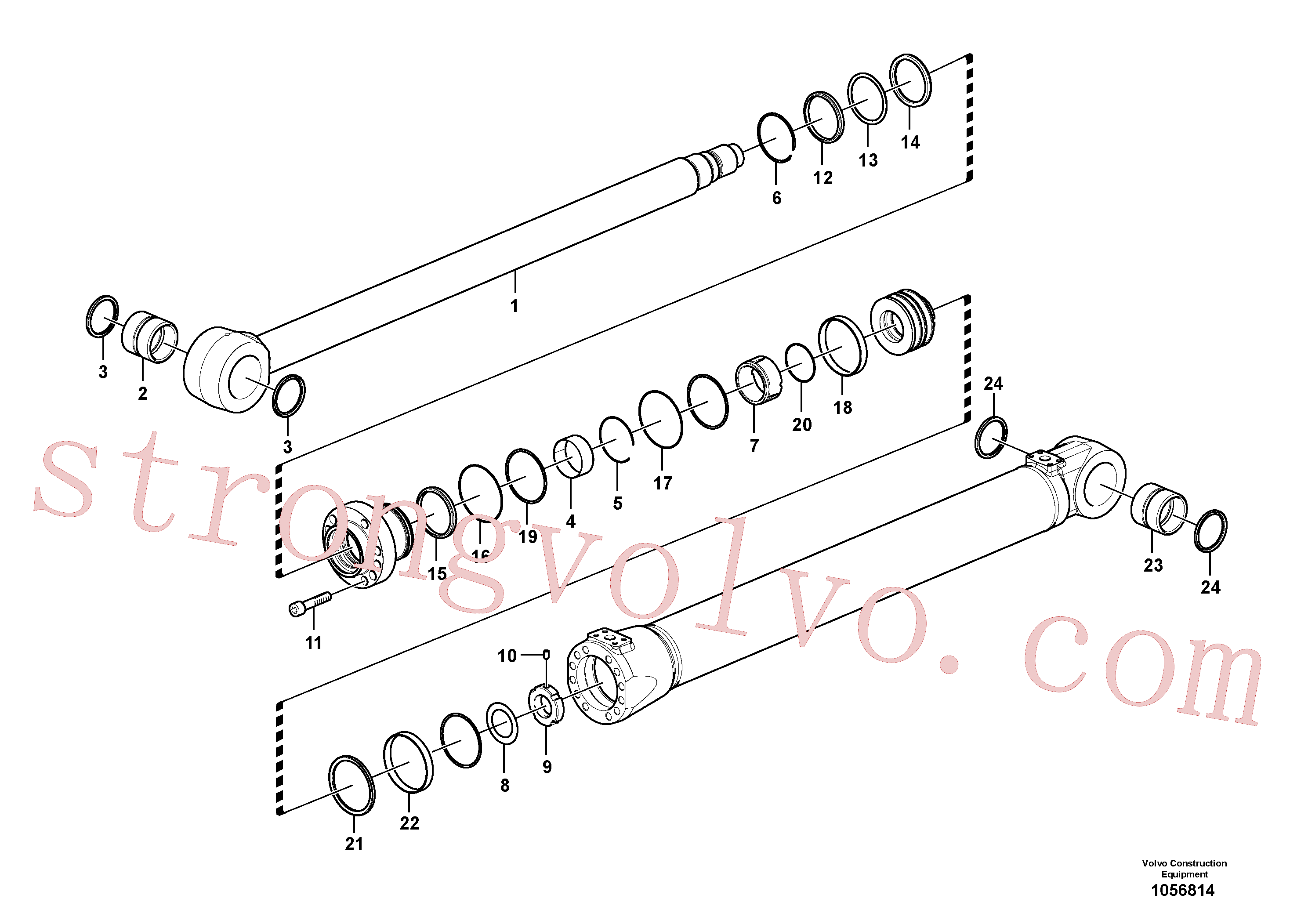 SA9565-11100 Volvo Cilindro da lança(1056814 Montagem)