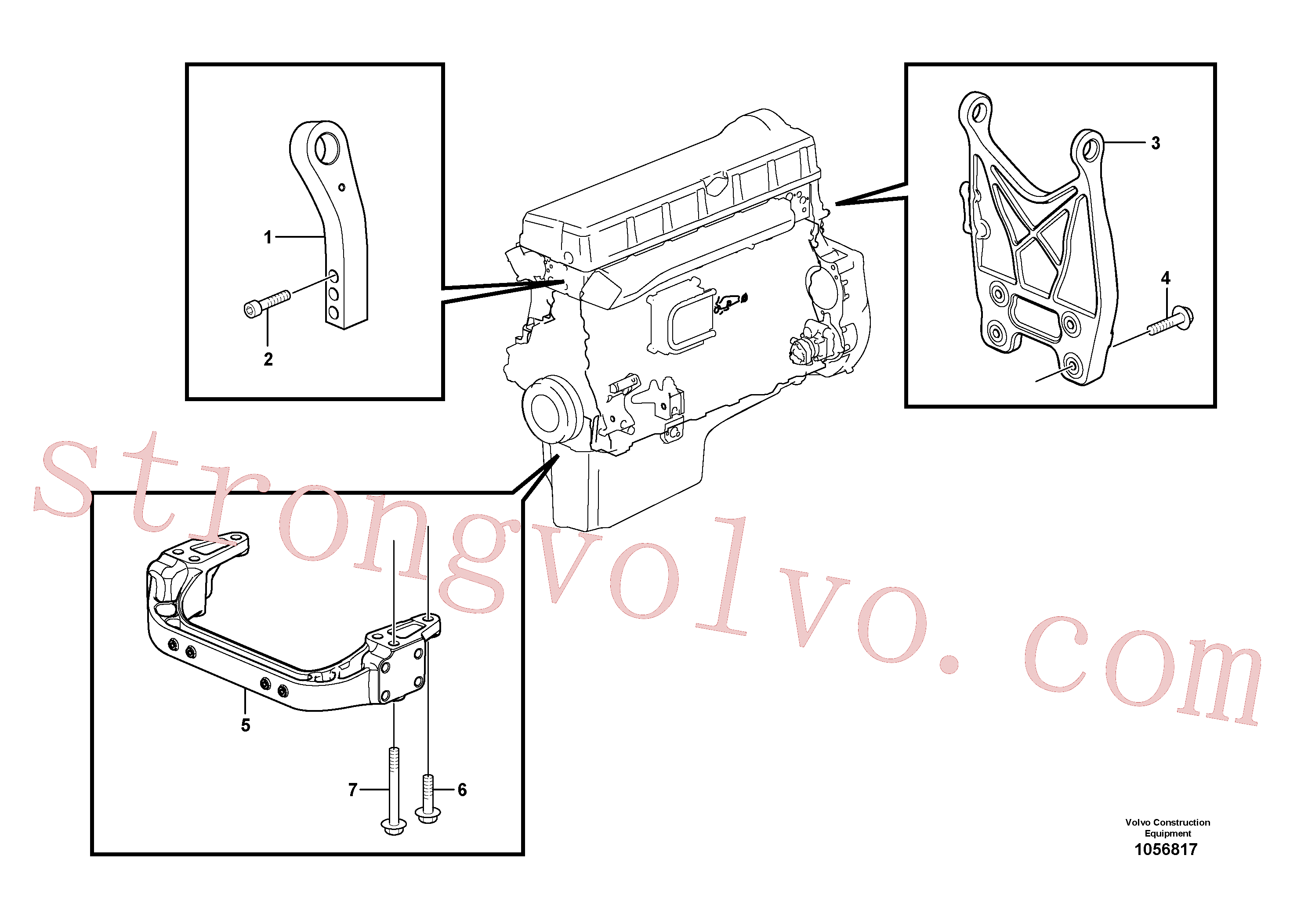 VOE975130 Volvo Suporte do motor(1056817 Montagem)