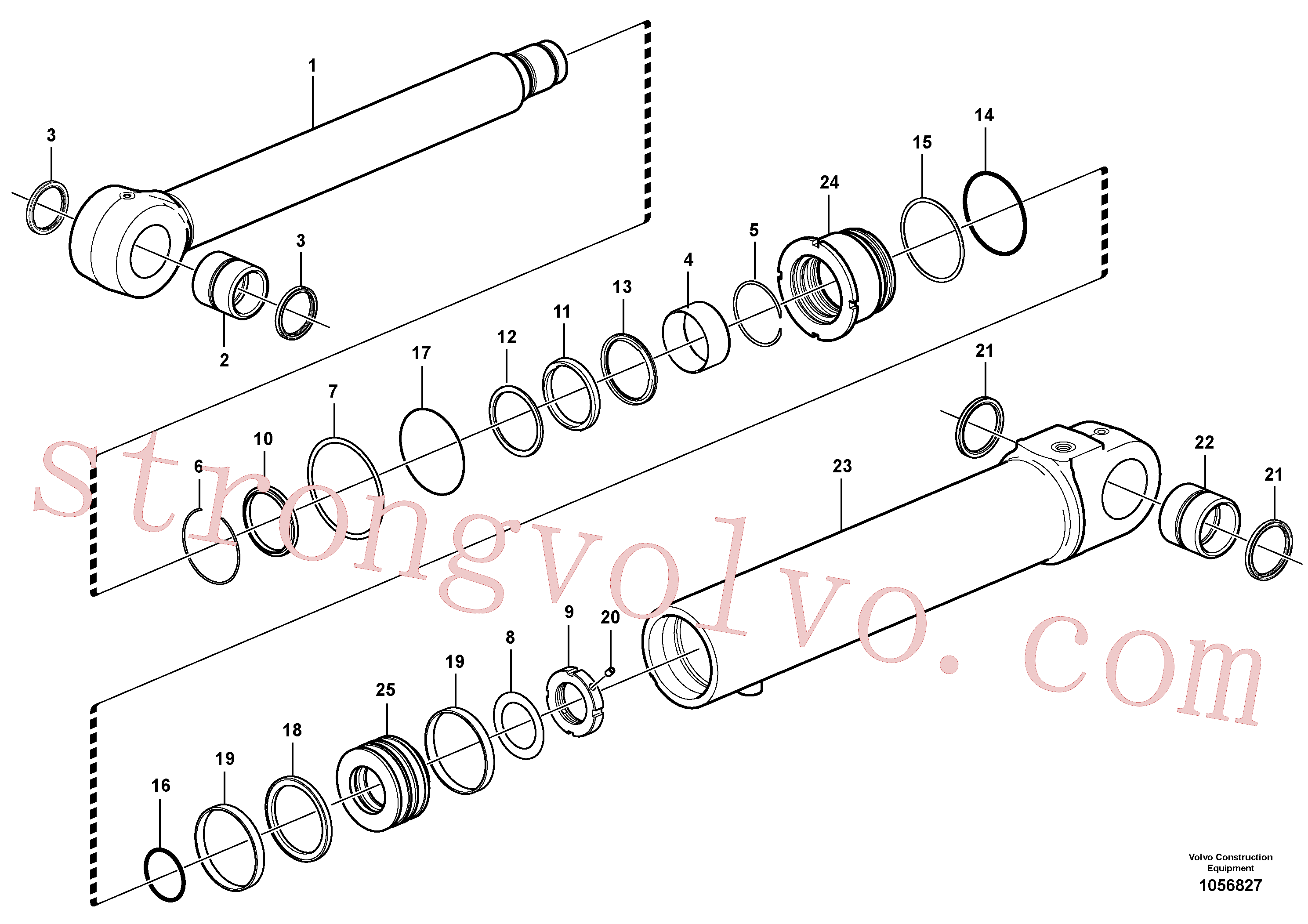 VOE990600 Volvo Cilindro da lança(1056827 Montagem)