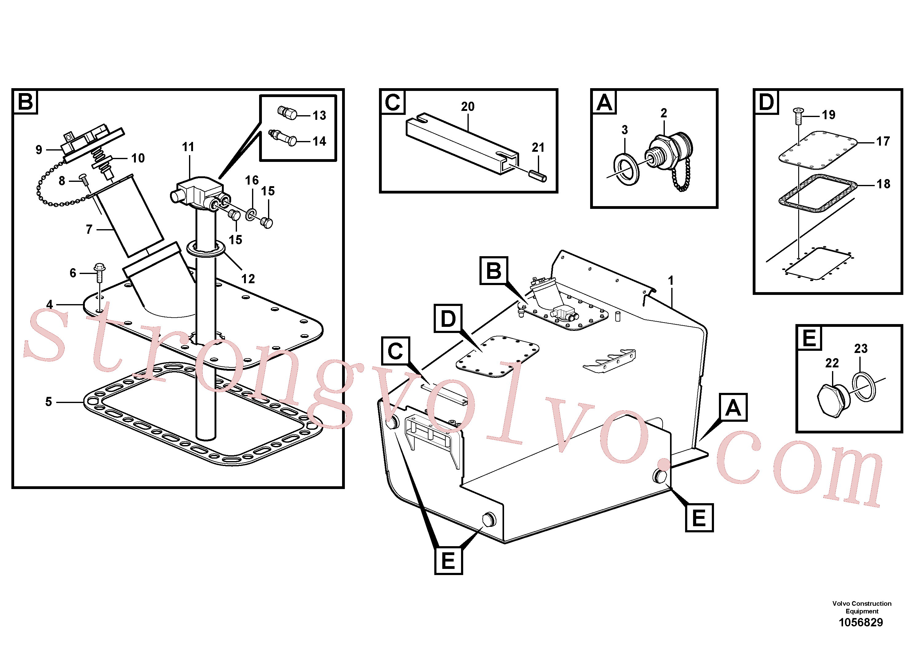 VOE16801897 Volvo Depósito de combustível(1056829 Montagem)