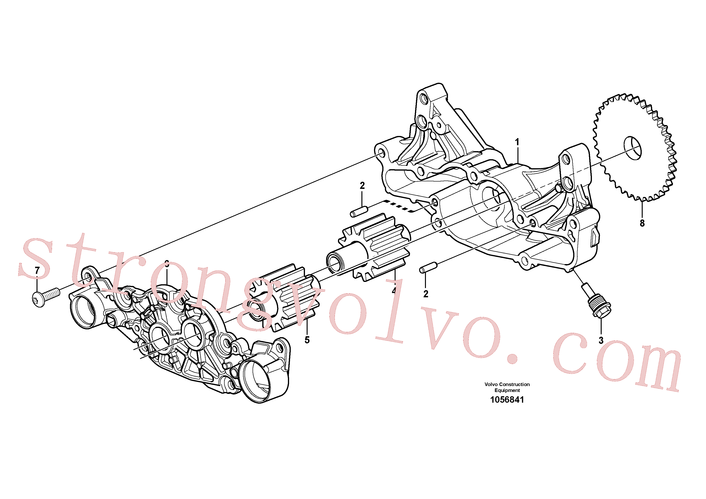 VOE950545 Volvo Bomba de óleo(1056841 Montagem)